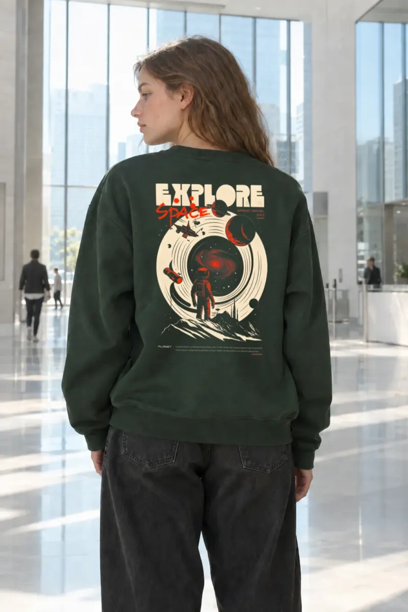 "Explore Space Travel" Heavy Blend Unisex Crewneck Sweatshirt | Gildan 18000