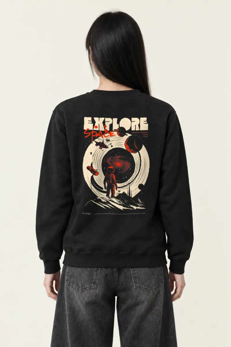 "Explore Space Travel" Heavy Blend Unisex Crewneck Sweatshirt