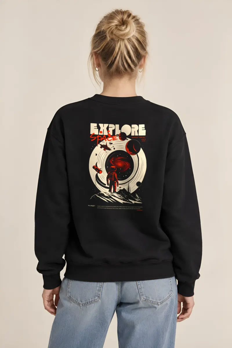 "Explore Space Travel" Heavy Blend Unisex Crewneck Sweatshirt