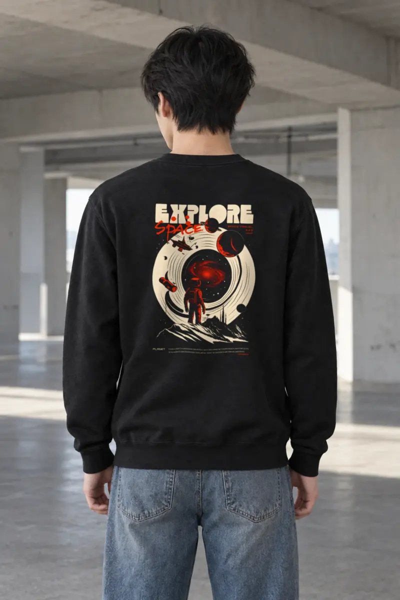 "Explore Space Travel" Heavy Blend Unisex Crewneck Sweatshirt