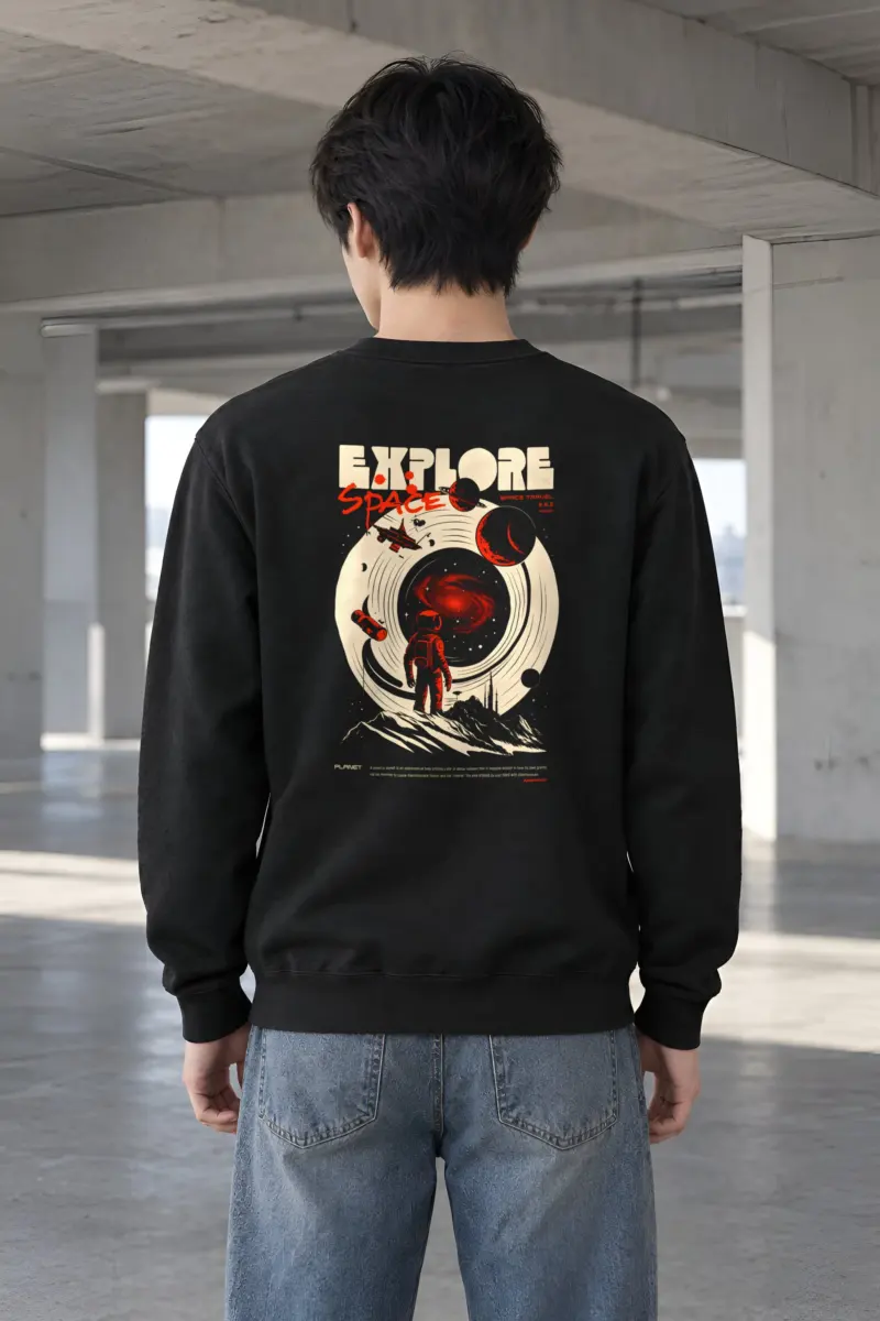 "Explore Space Travel" Heavy Blend Unisex Crewneck Sweatshirt