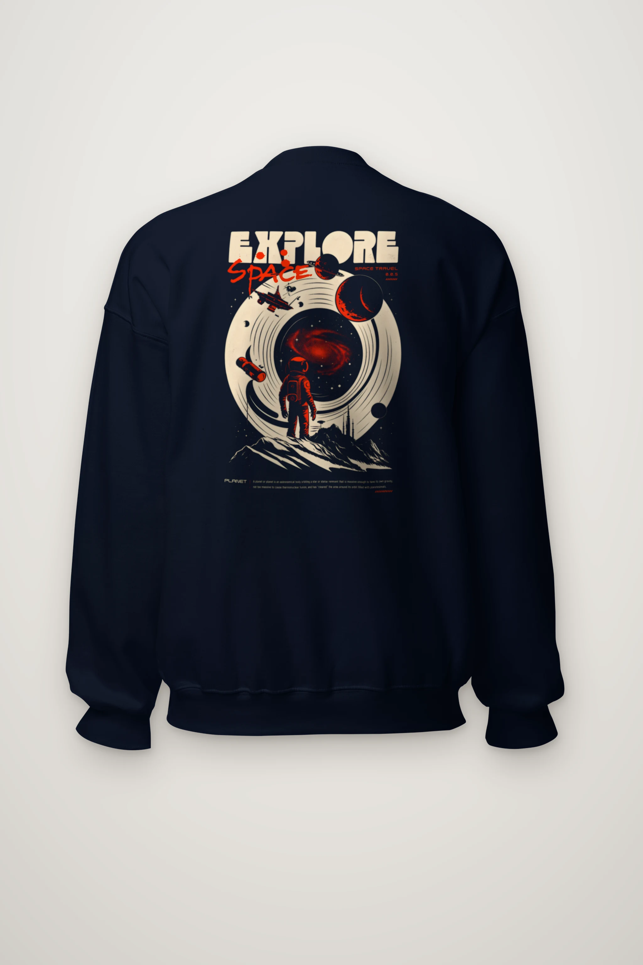 "Explore Space Travel" Heavy Blend Unisex Crewneck Sweatshirt