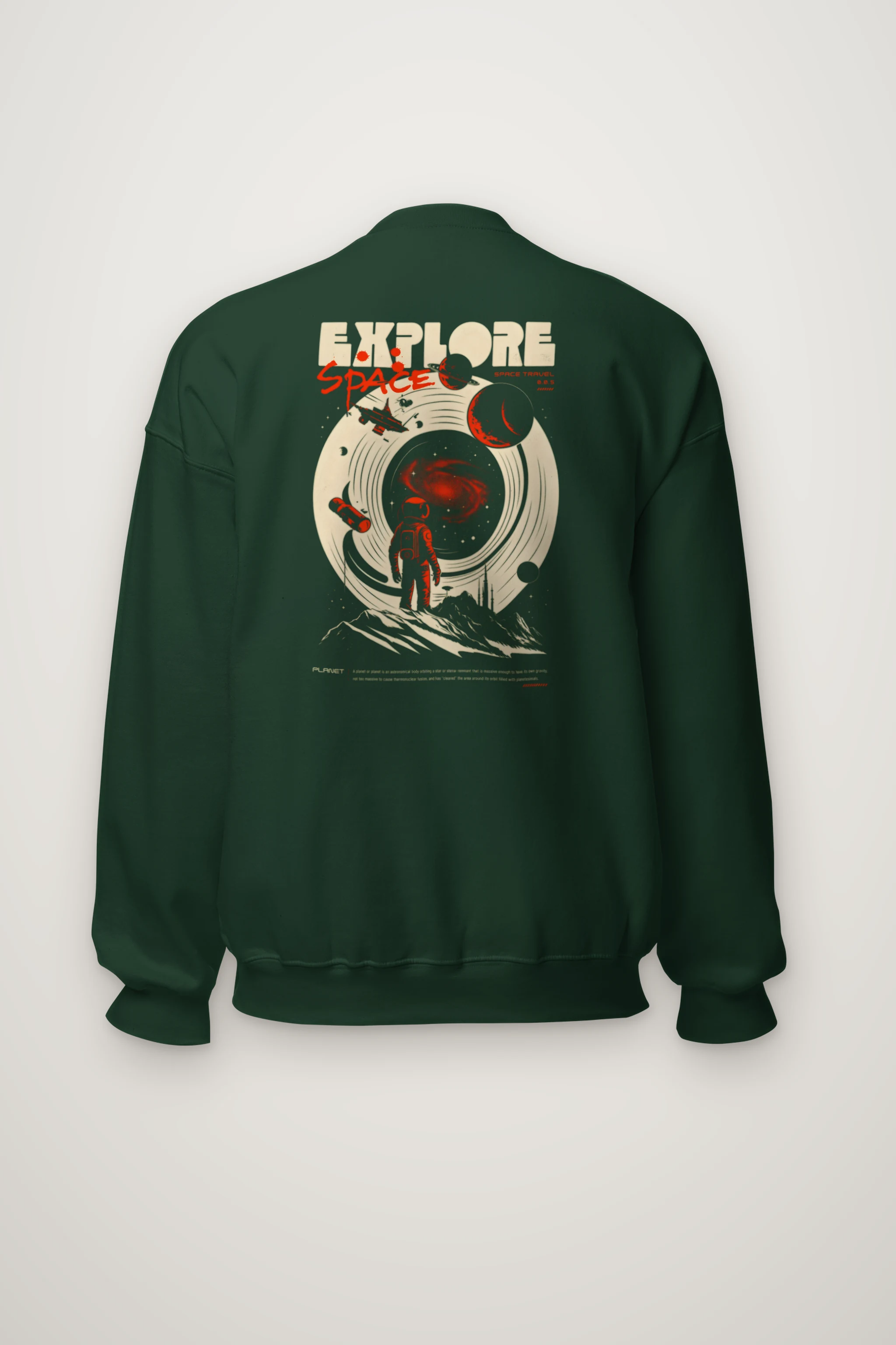 "Explore Space Travel" Heavy Blend Unisex Crewneck Sweatshirt