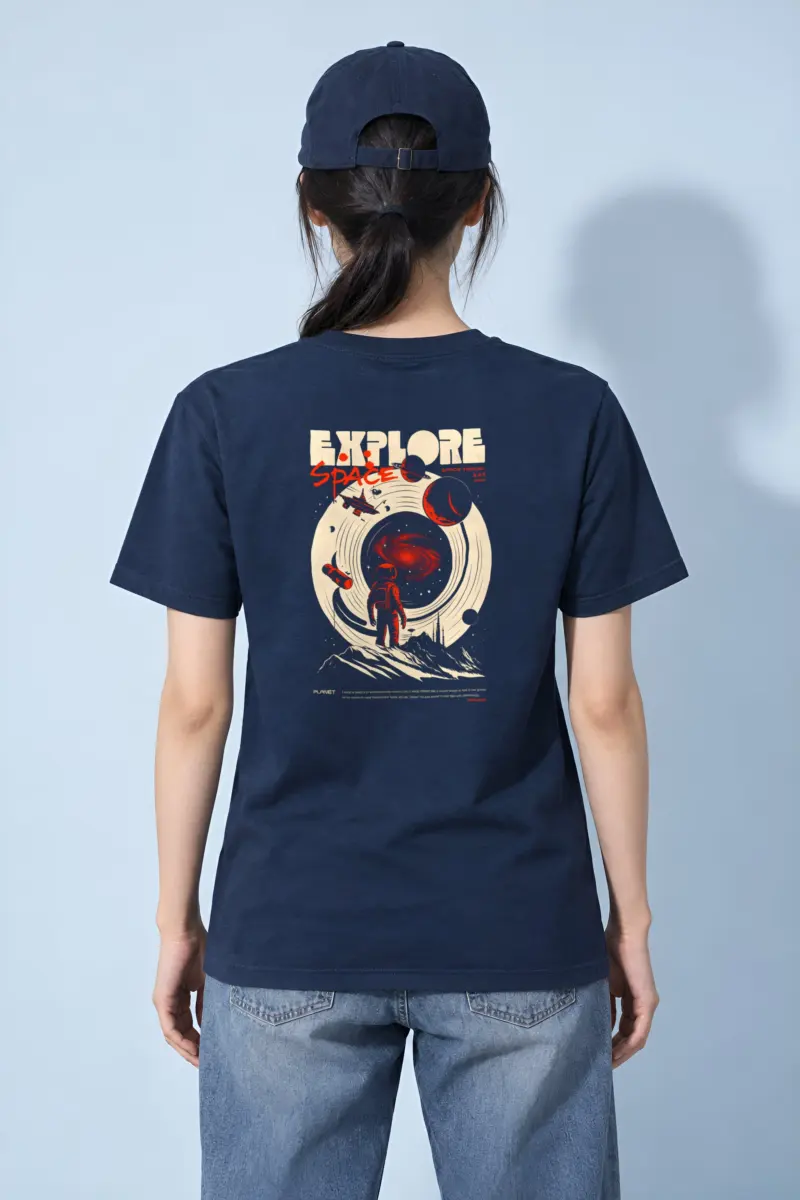 "Explore Space Travel" Heavyweight Unisex Crewneck T-shirt