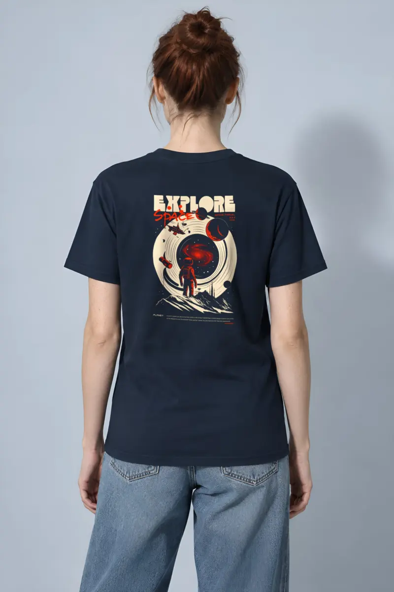 "Explore Space Travel" Heavyweight Unisex Crewneck T-shirt