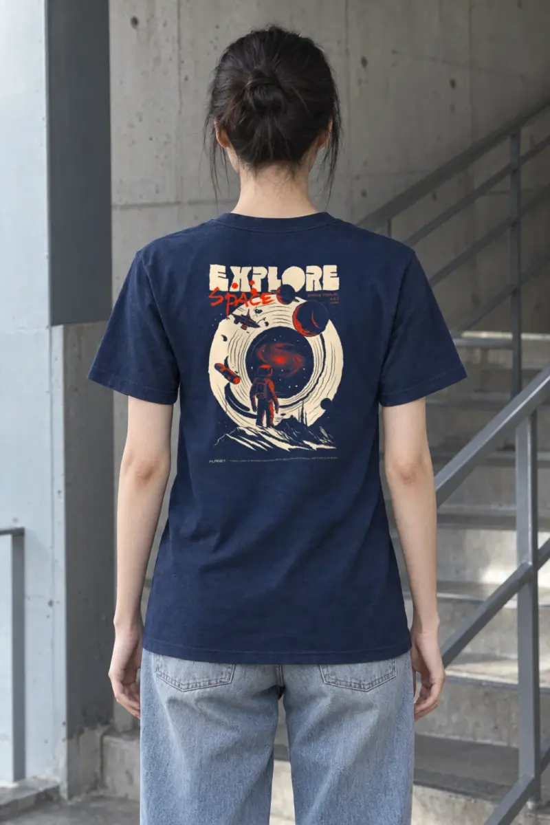 "Explore Space Travel" Heavyweight Unisex Crewneck T-shirt