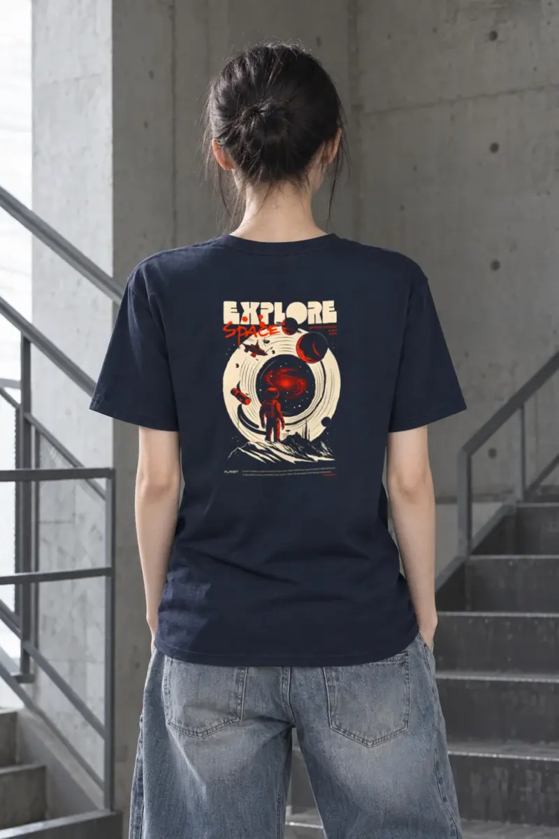 "Explore Space Travel" Heavyweight Unisex Crewneck T-shirt