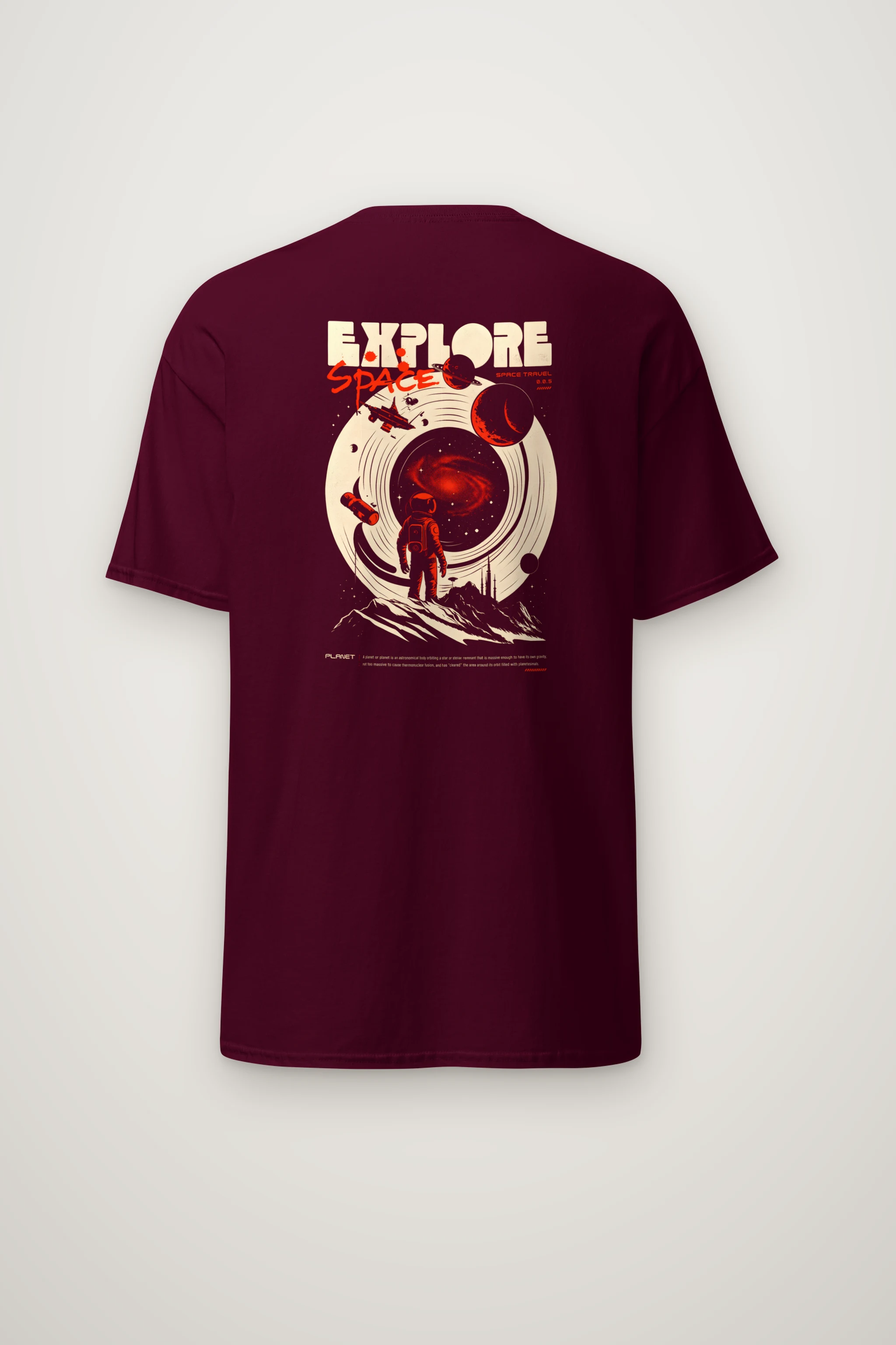 "Explore Space Travel" Heavyweight Unisex Crewneck T-shirt