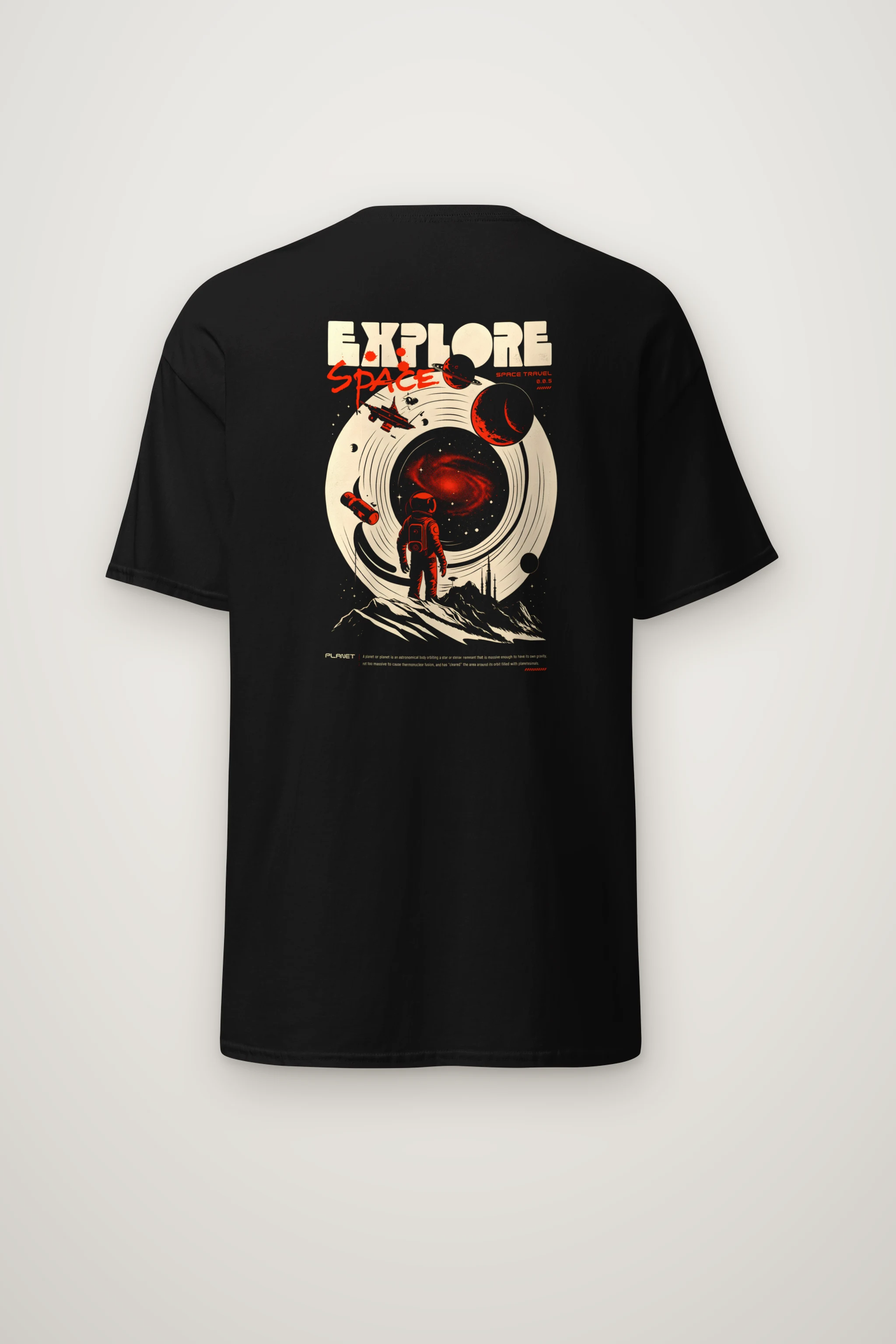 "Explore Space Travel" Heavyweight Unisex Crewneck T-shirt