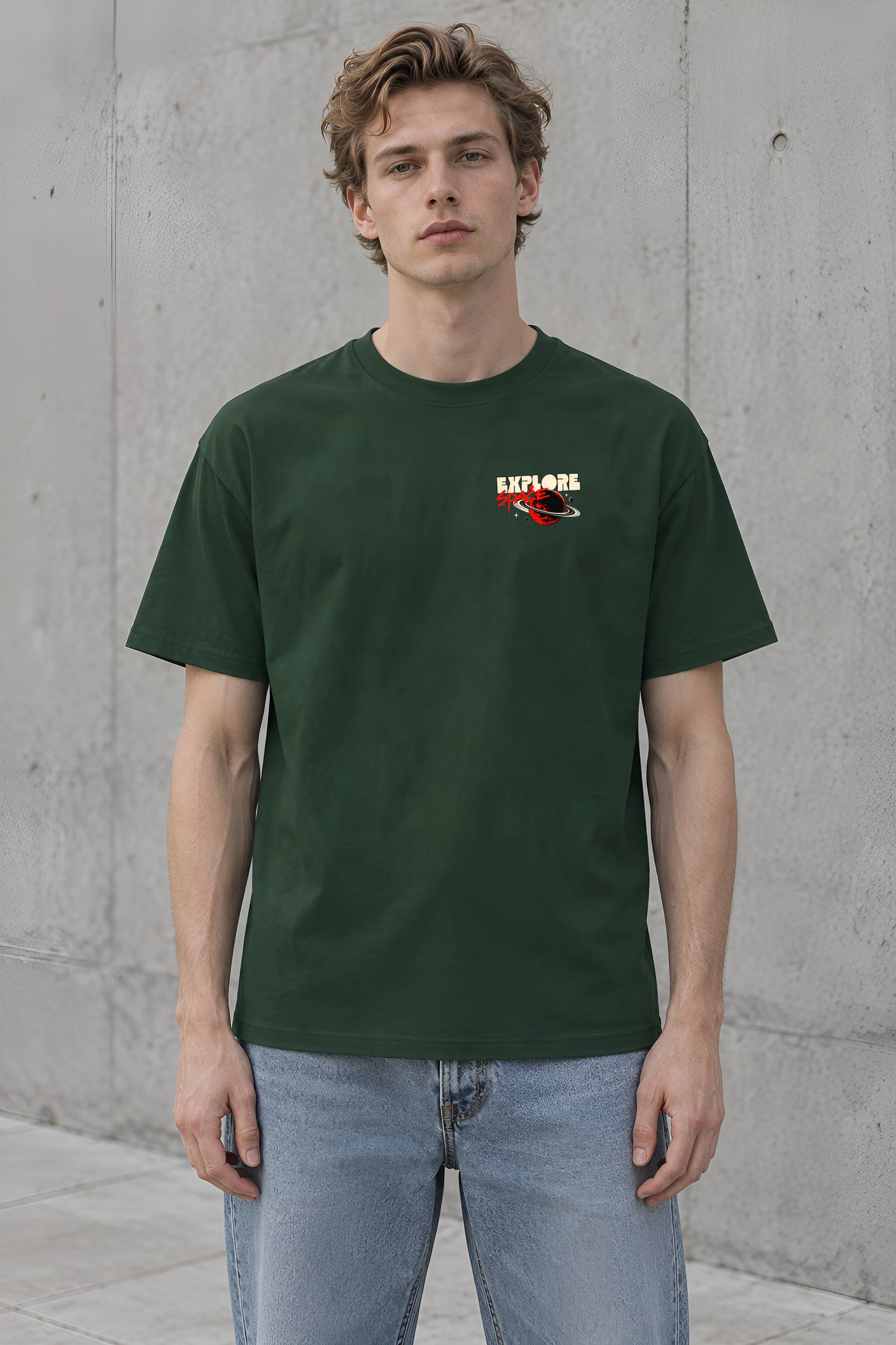 "Explore Space Travel" Heavyweight Unisex Crewneck T-shirt