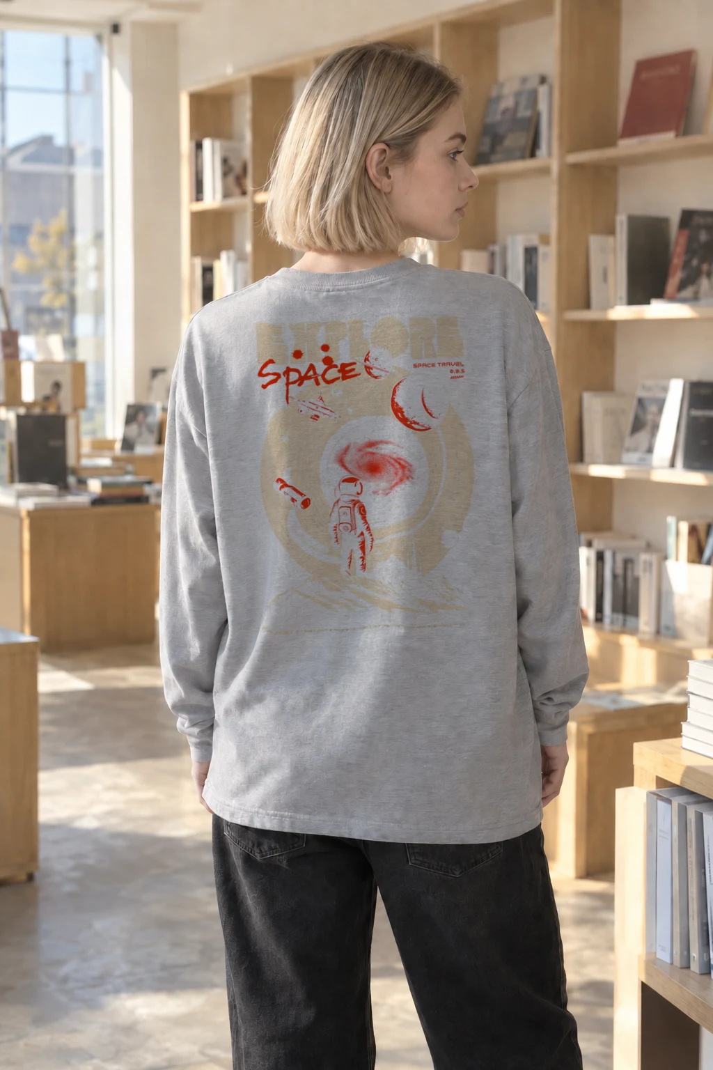 "Explore Space" Unisex Longsleeve T-shirt | Gildan 2400