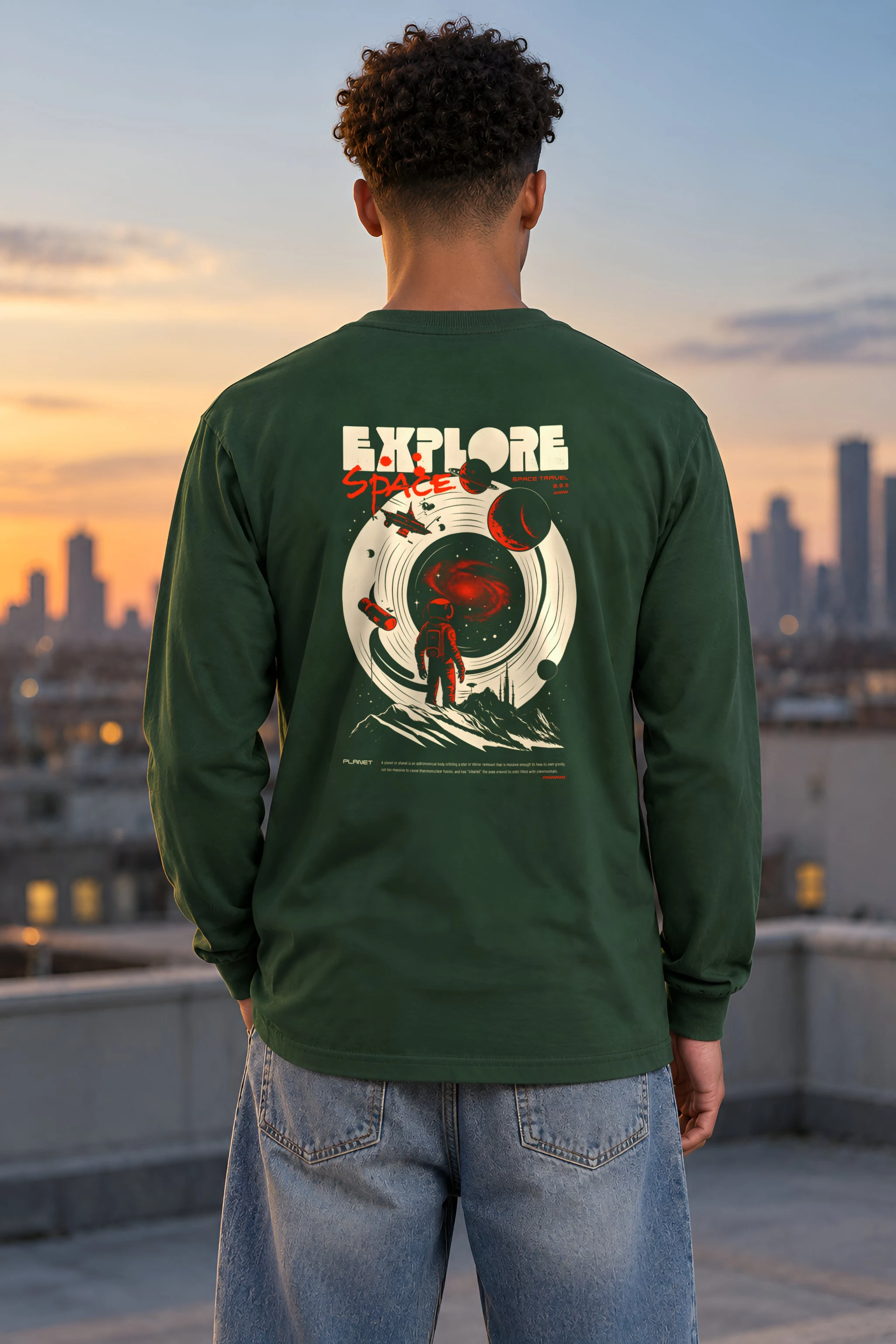 "Explore Space" Unisex Longsleeve T-shirt