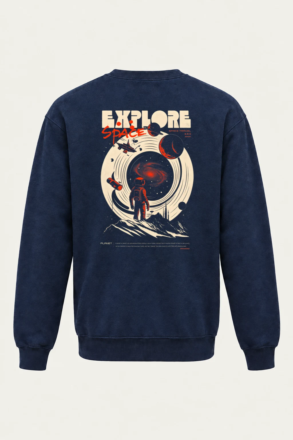 "Explore Space" Unisex Sponge Fleece Crewneck Sweatshirt | Bella + Canvas 3901