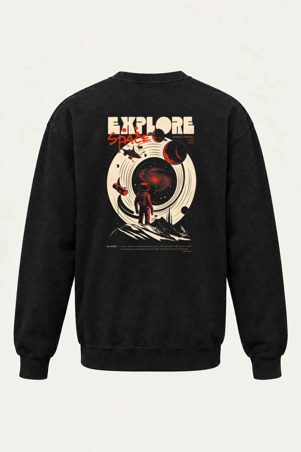 "Explore Space" Unisex Sponge Fleece Crewneck Sweatshirt | Bella + Canvas 3901