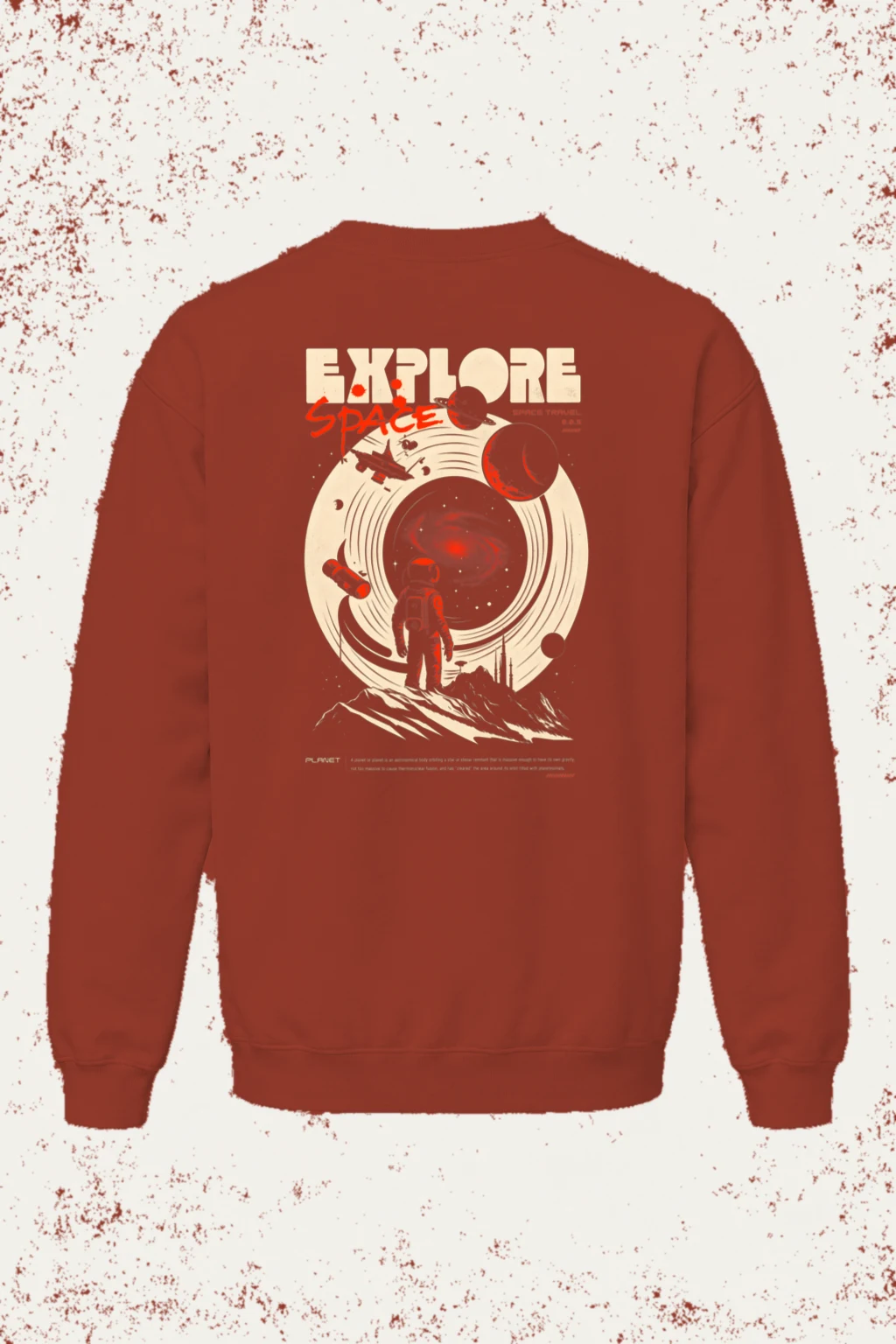 "Explore Space" Unisex Sponge Fleece Crewneck Sweatshirt | Bella + Canvas 3901