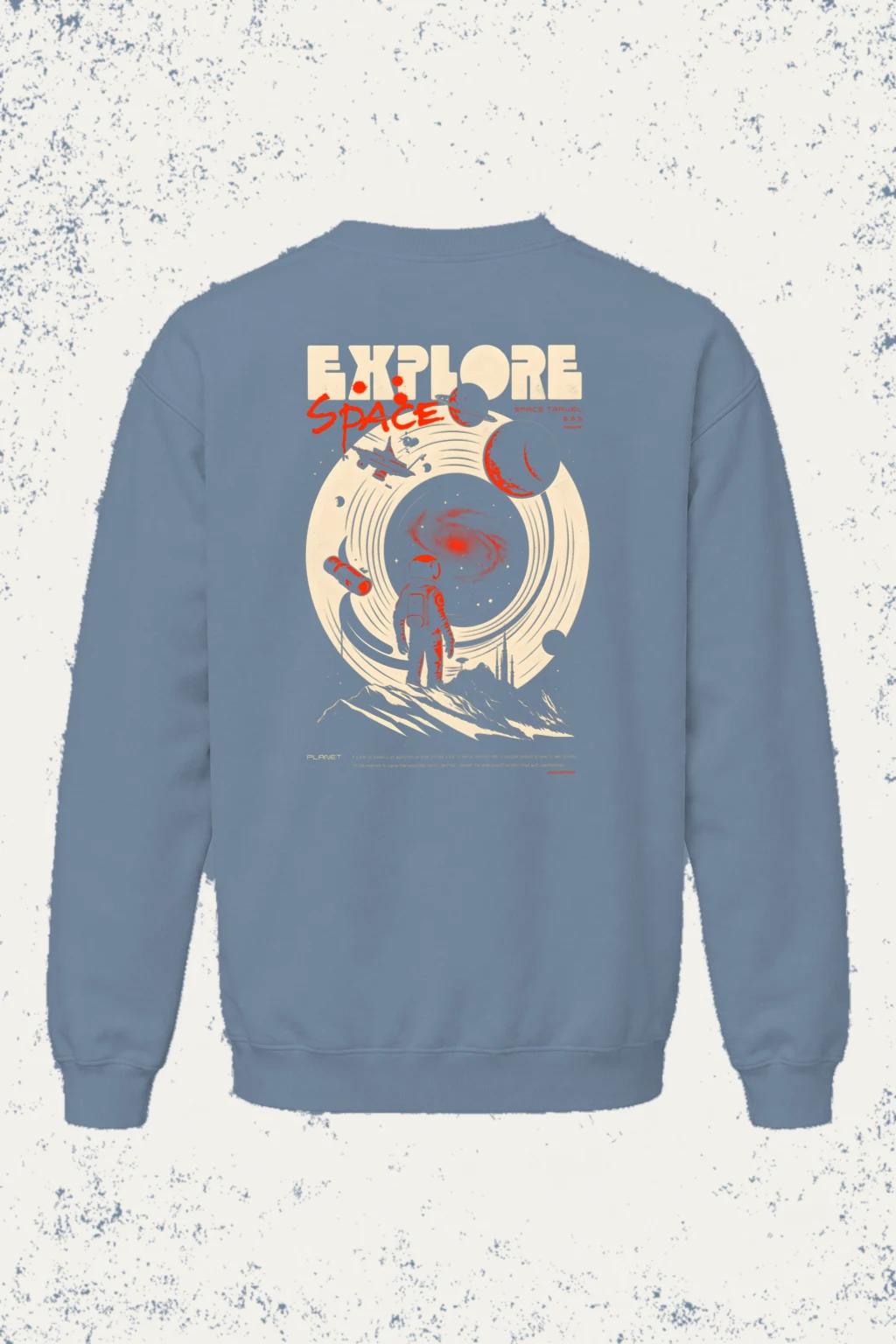 "Explore Space" Unisex Sponge Fleece Crewneck Sweatshirt | Bella + Canvas 3901