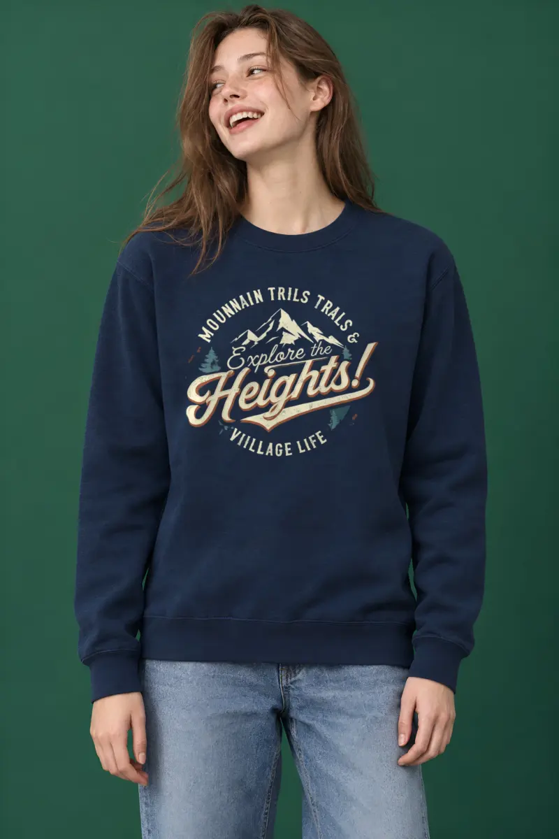 "Explore The Heights" Heavy Blend Unisex Crewneck Sweatshirt