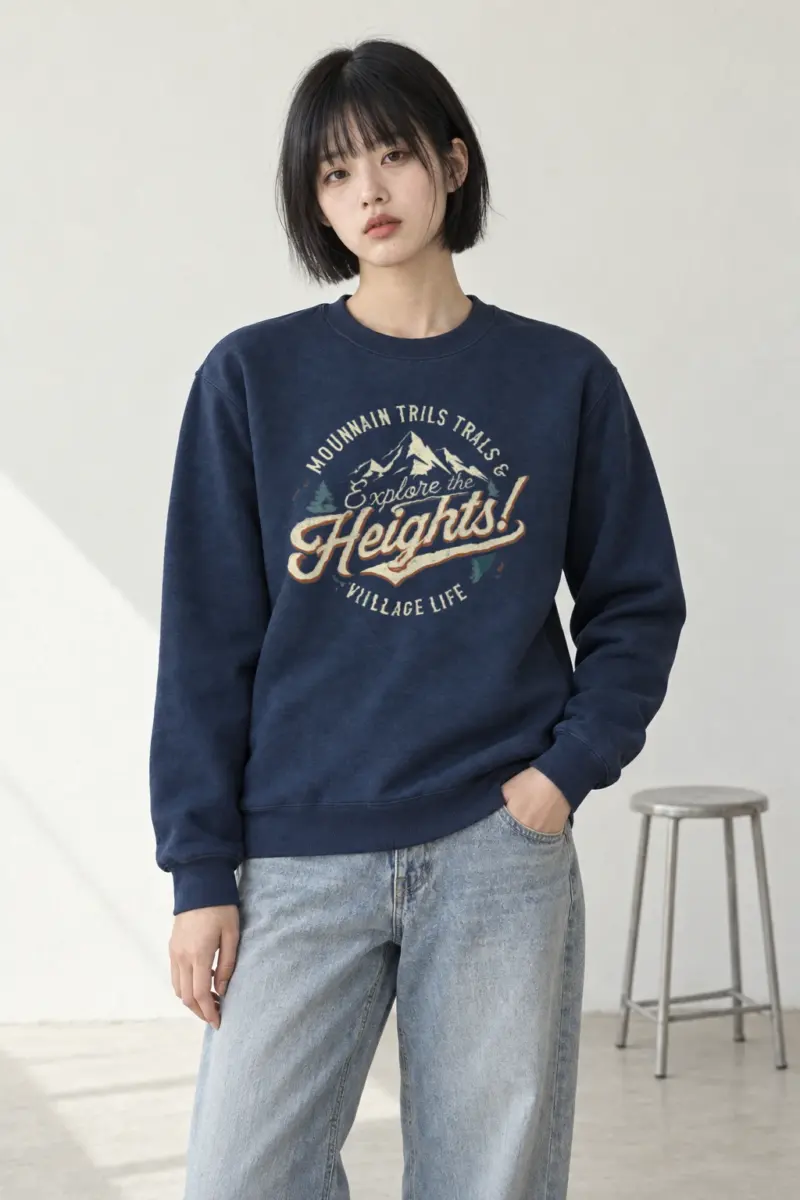 "Explore The Heights" Heavy Blend Unisex Crewneck Sweatshirt | Gildan 18000