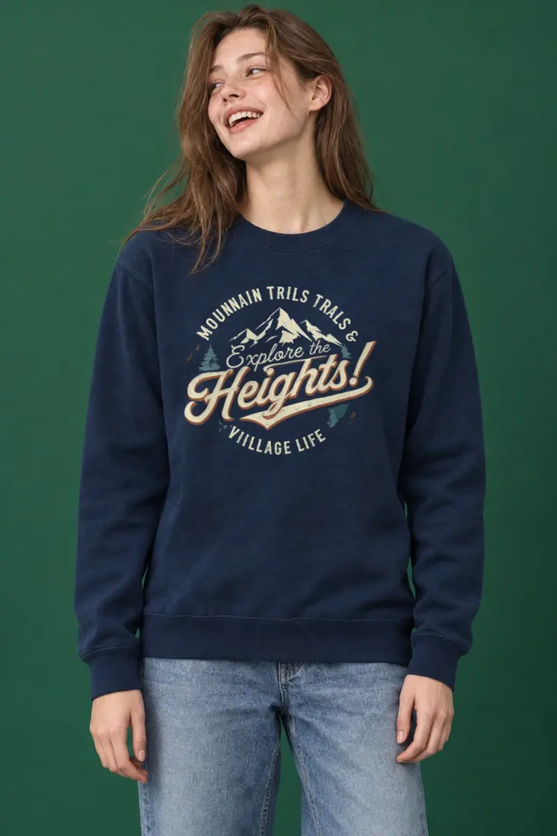 "Explore The Heights" Heavy Blend Unisex Crewneck Sweatshirt