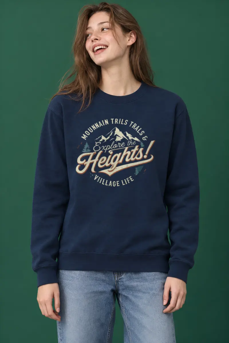 "Explore The Heights" Heavy Blend Unisex Crewneck Sweatshirt