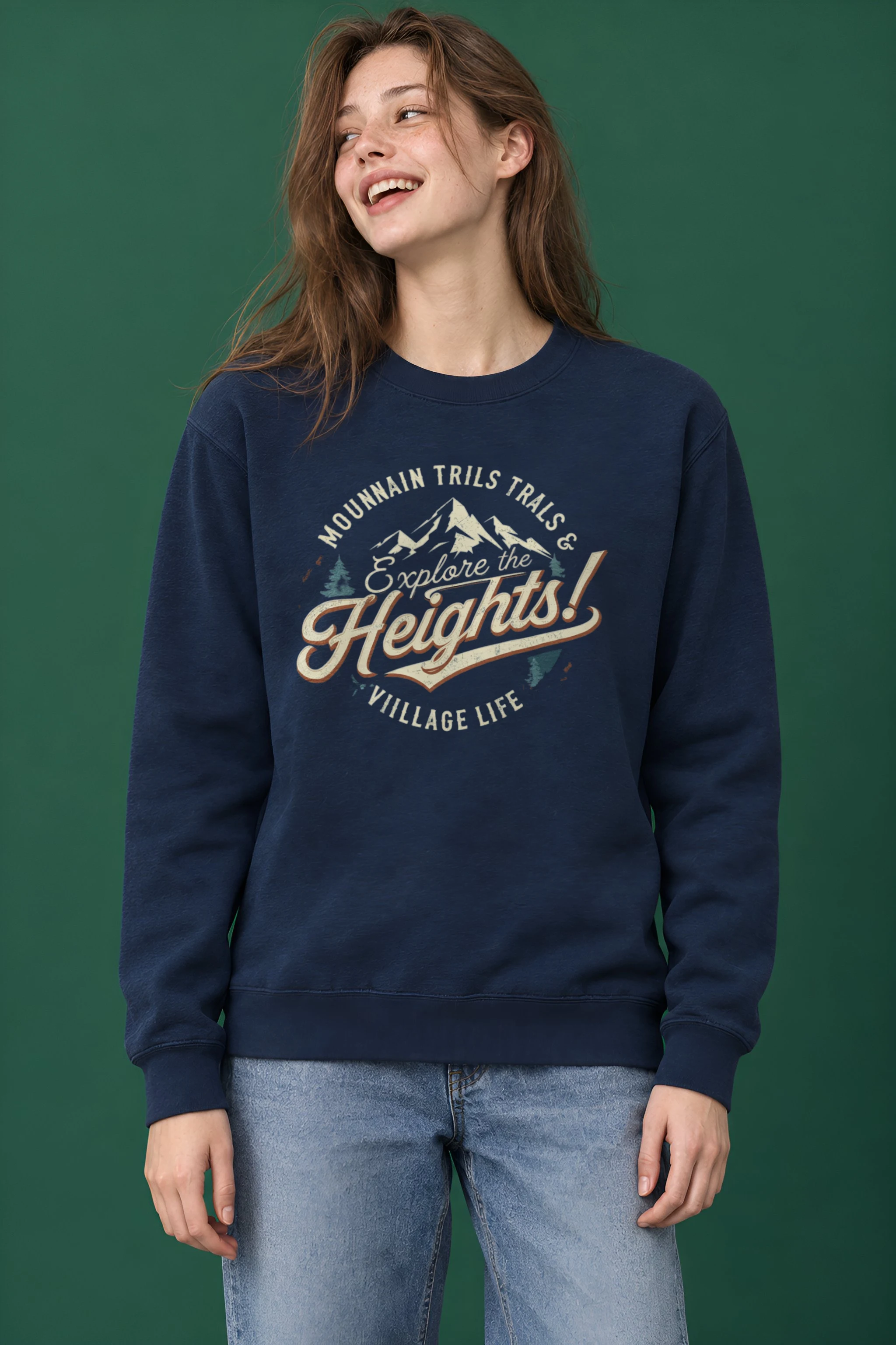 "Explore The Heights" Heavy Blend Unisex Crewneck Sweatshirt