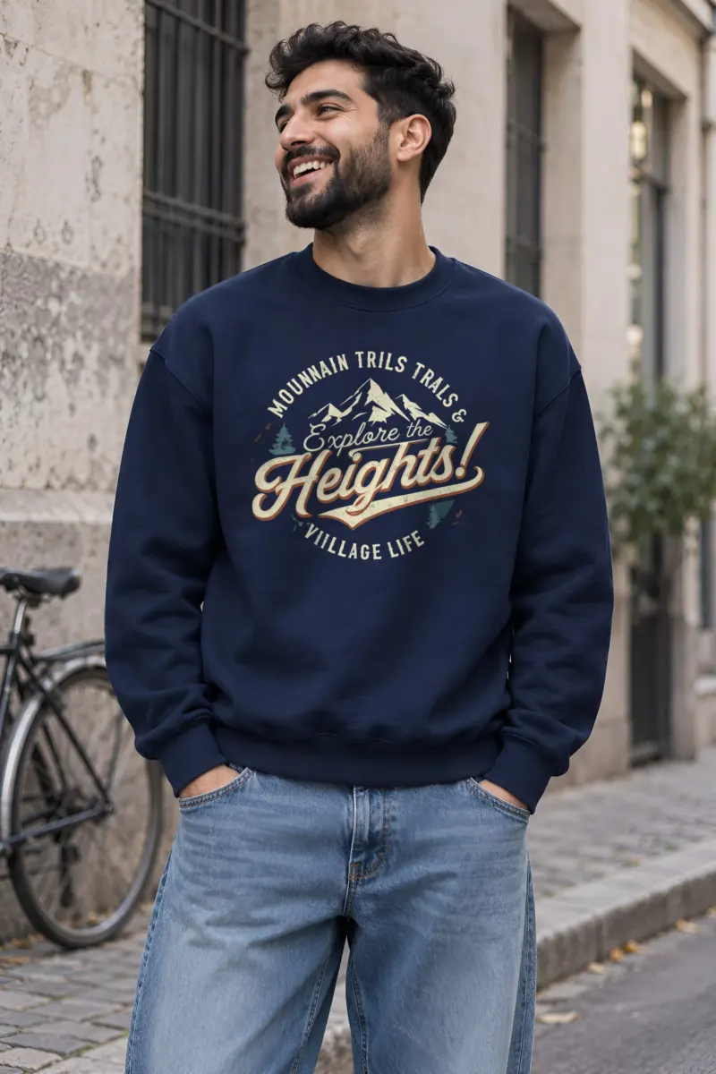 "Explore The Heights" Heavy Blend Unisex Crewneck Sweatshirt