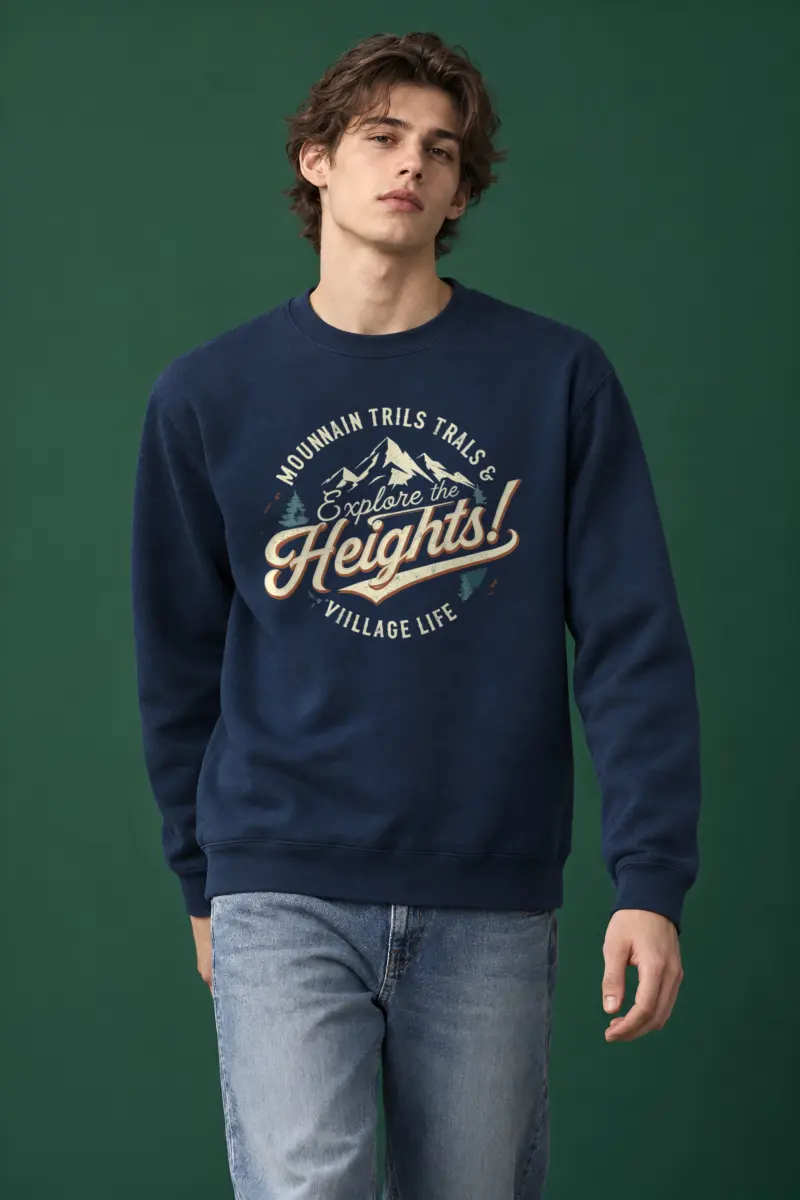"Explore The Heights" Heavy Blend Unisex Crewneck Sweatshirt