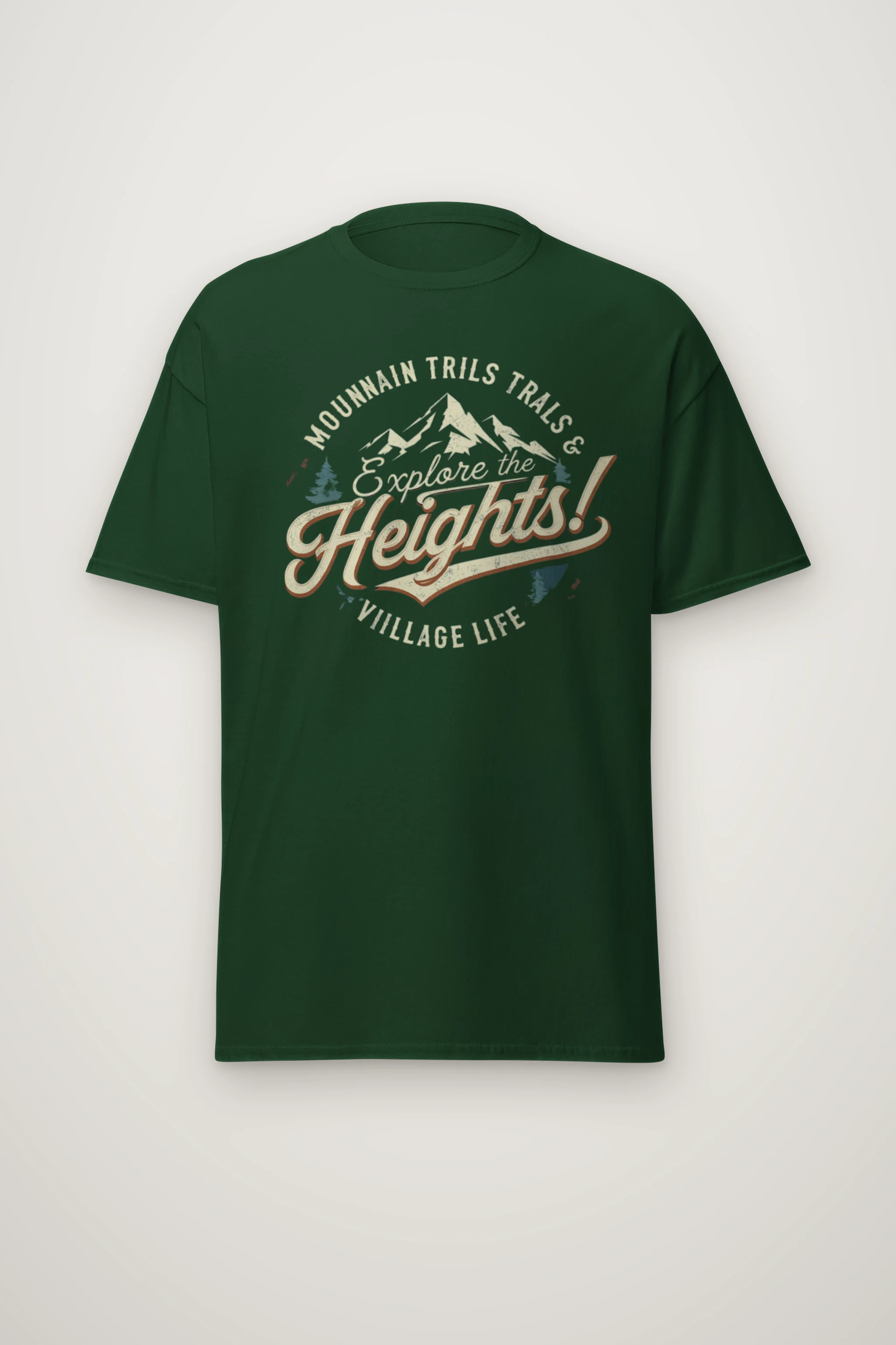 "Explore The Heights" Heavyweight Unisex Crewneck T-shirt