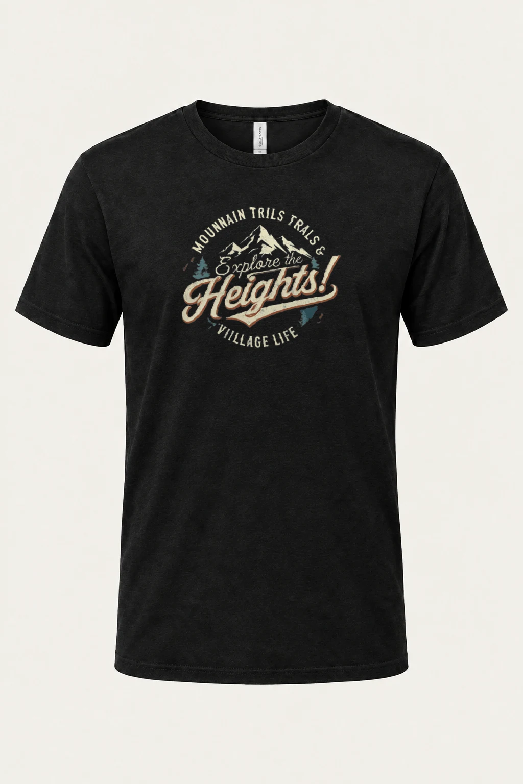 "Explore The Heights" Heavyweight Unisex Crewneck T-shirt | Gildan 5000