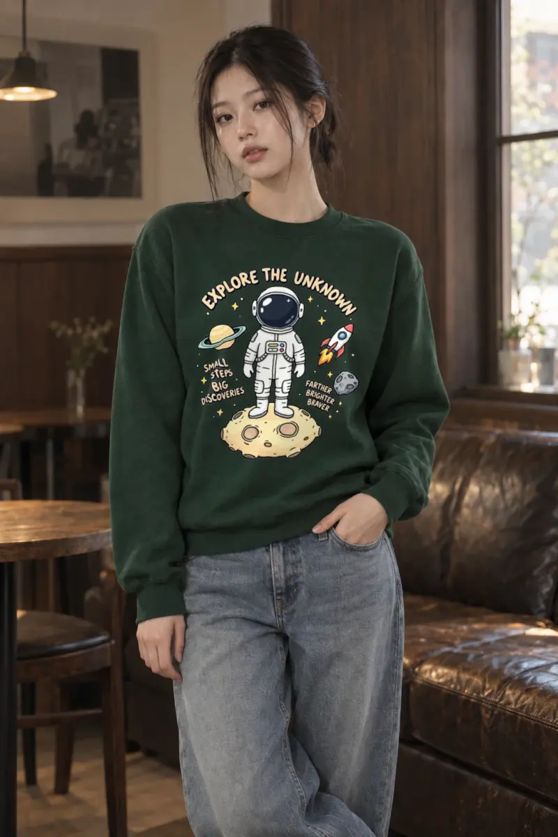 "Explore The Unknown" Heavy Blend Unisex Crewneck Sweatshirt