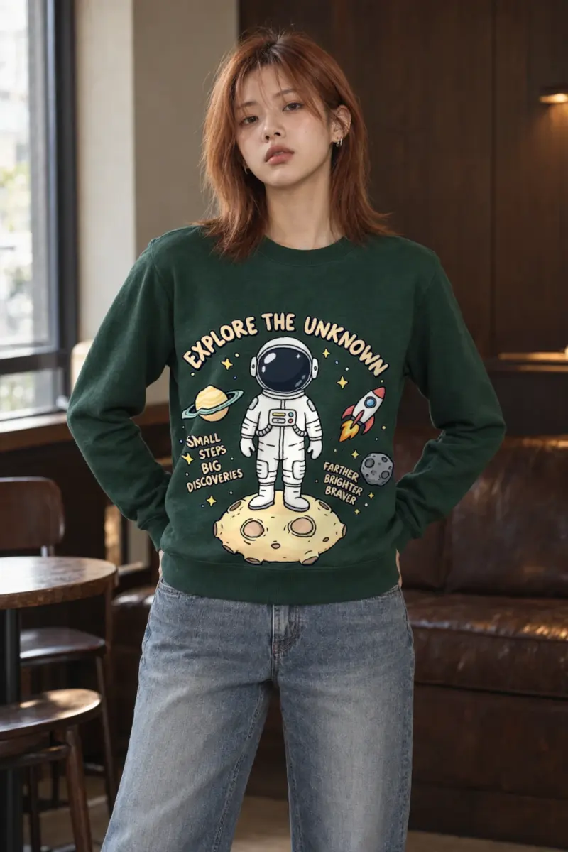 "Explore The Unknown" Heavy Blend Unisex Crewneck Sweatshirt