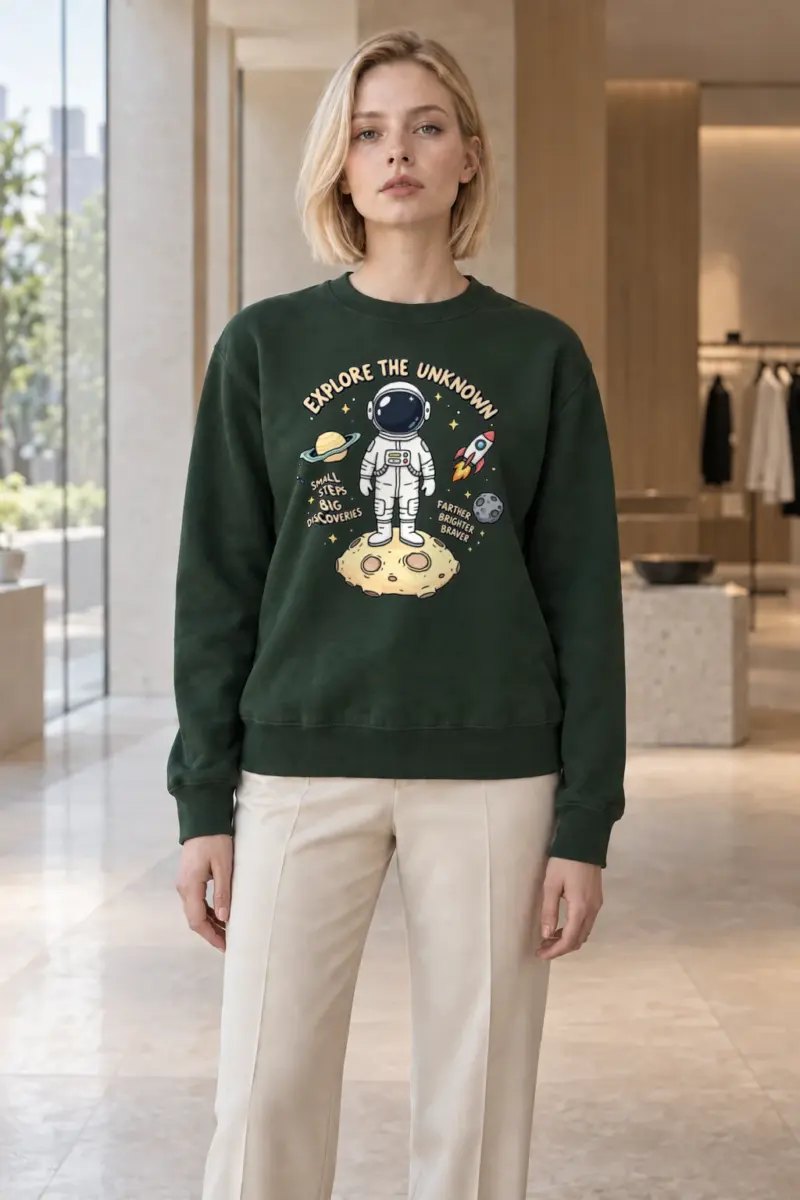 "Explore The Unknown" Heavy Blend Unisex Crewneck Sweatshirt | Gildan 18000