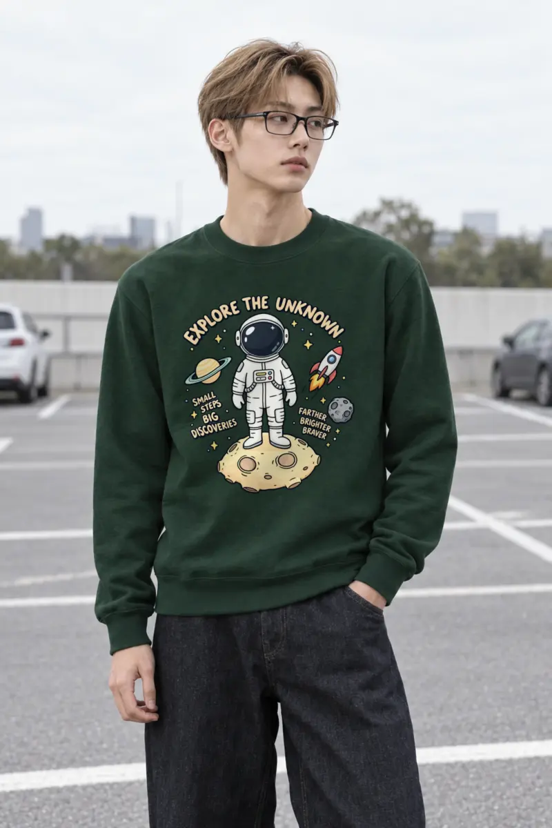 "Explore The Unknown" Heavy Blend Unisex Crewneck Sweatshirt
