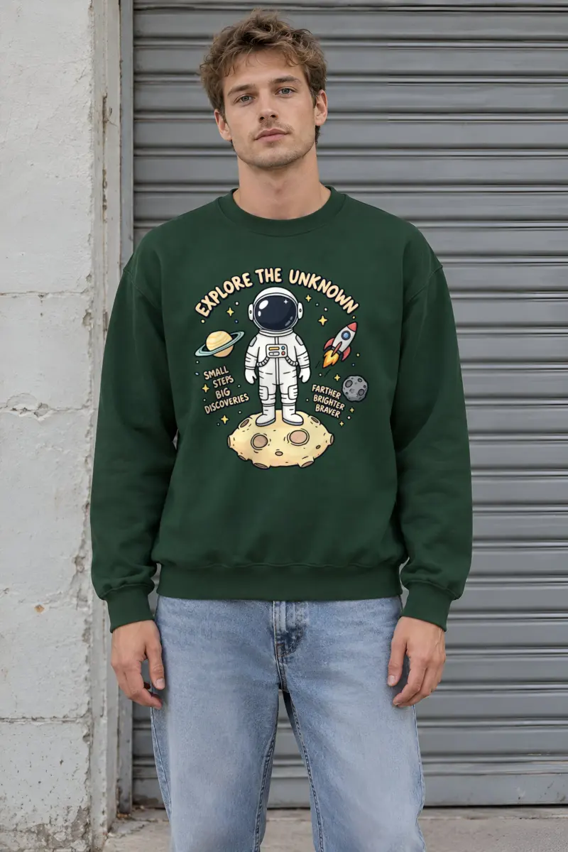 "Explore The Unknown" Heavy Blend Unisex Crewneck Sweatshirt
