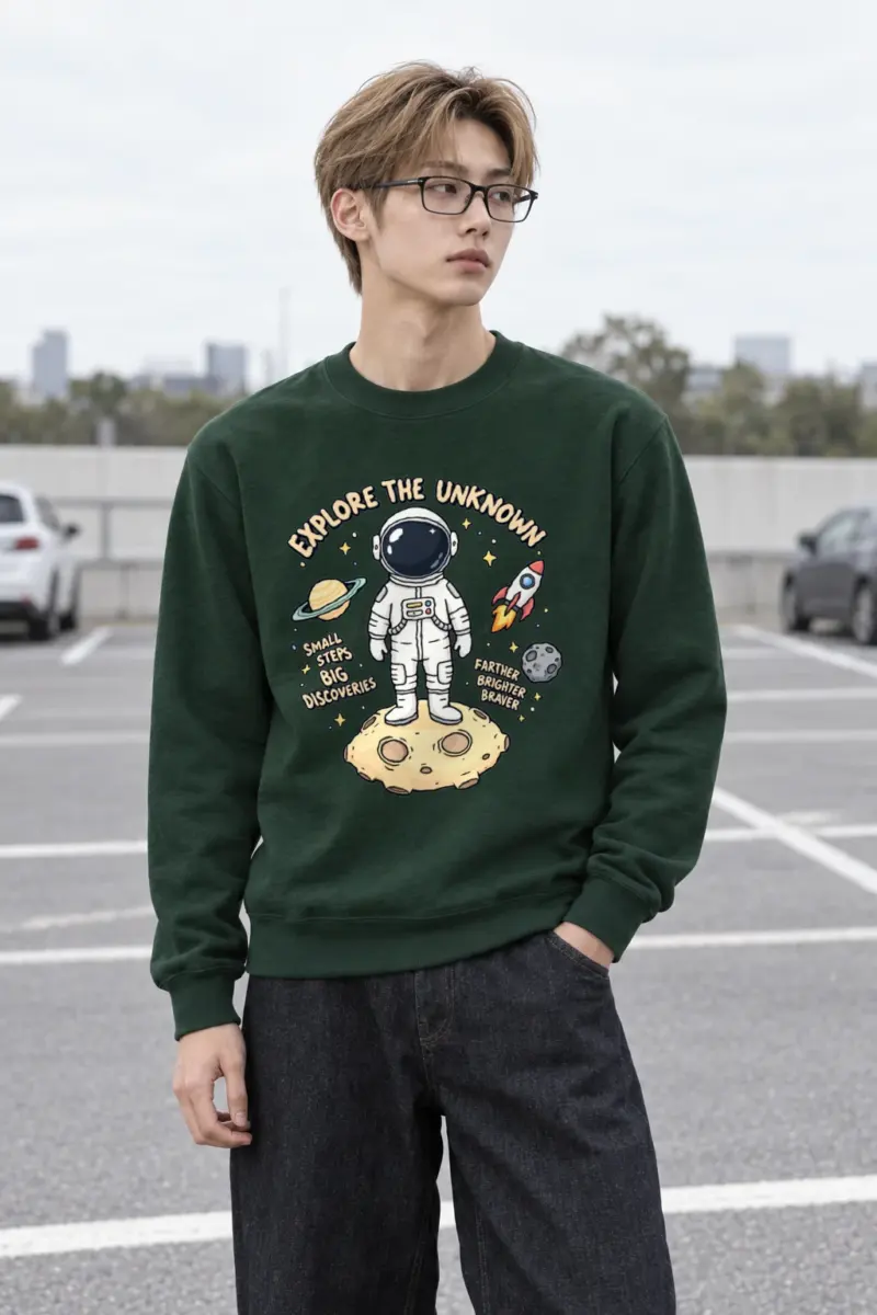 "Explore The Unknown" Heavy Blend Unisex Crewneck Sweatshirt