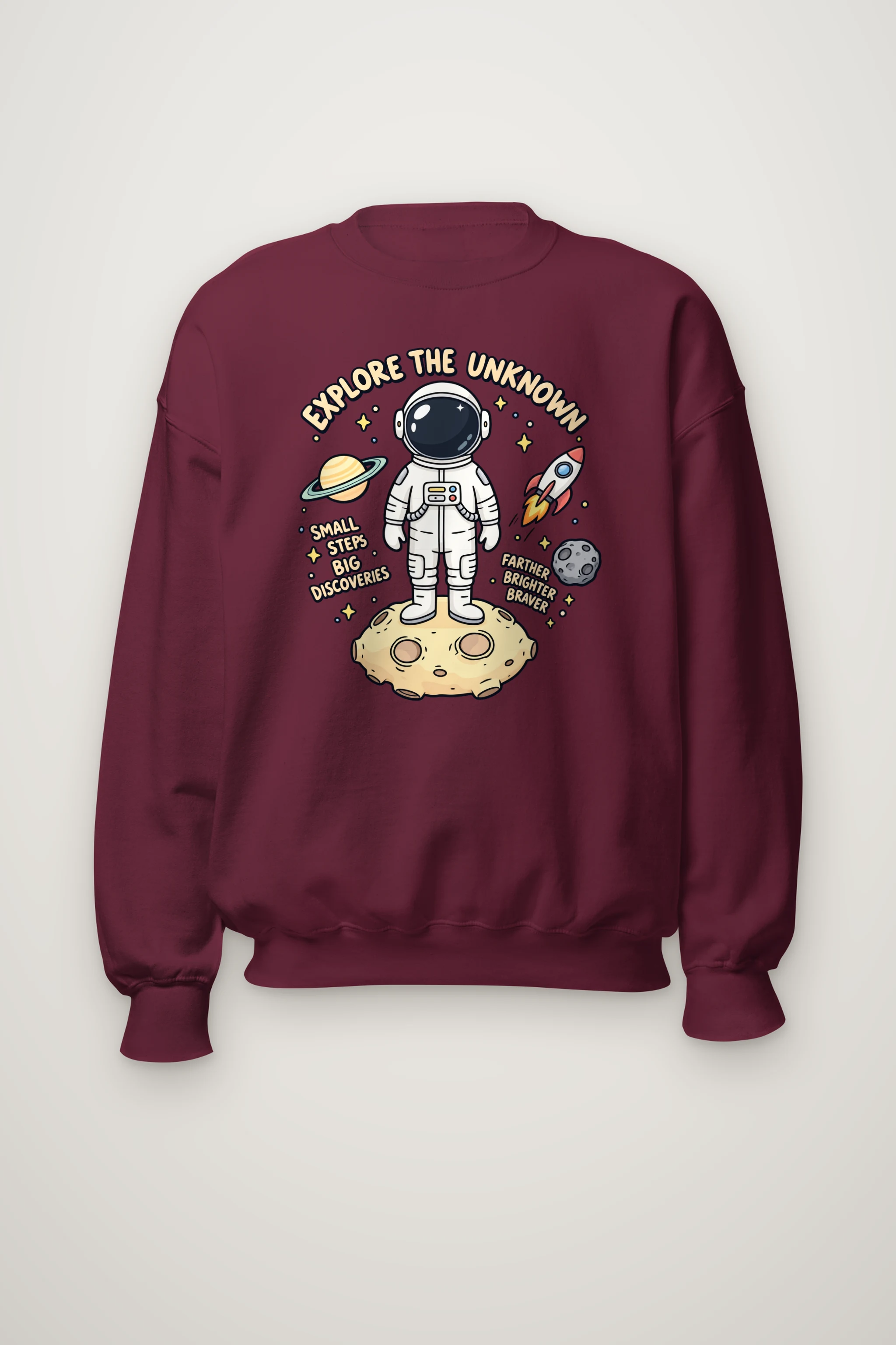 "Explore The Unknown" Heavy Blend Unisex Crewneck Sweatshirt