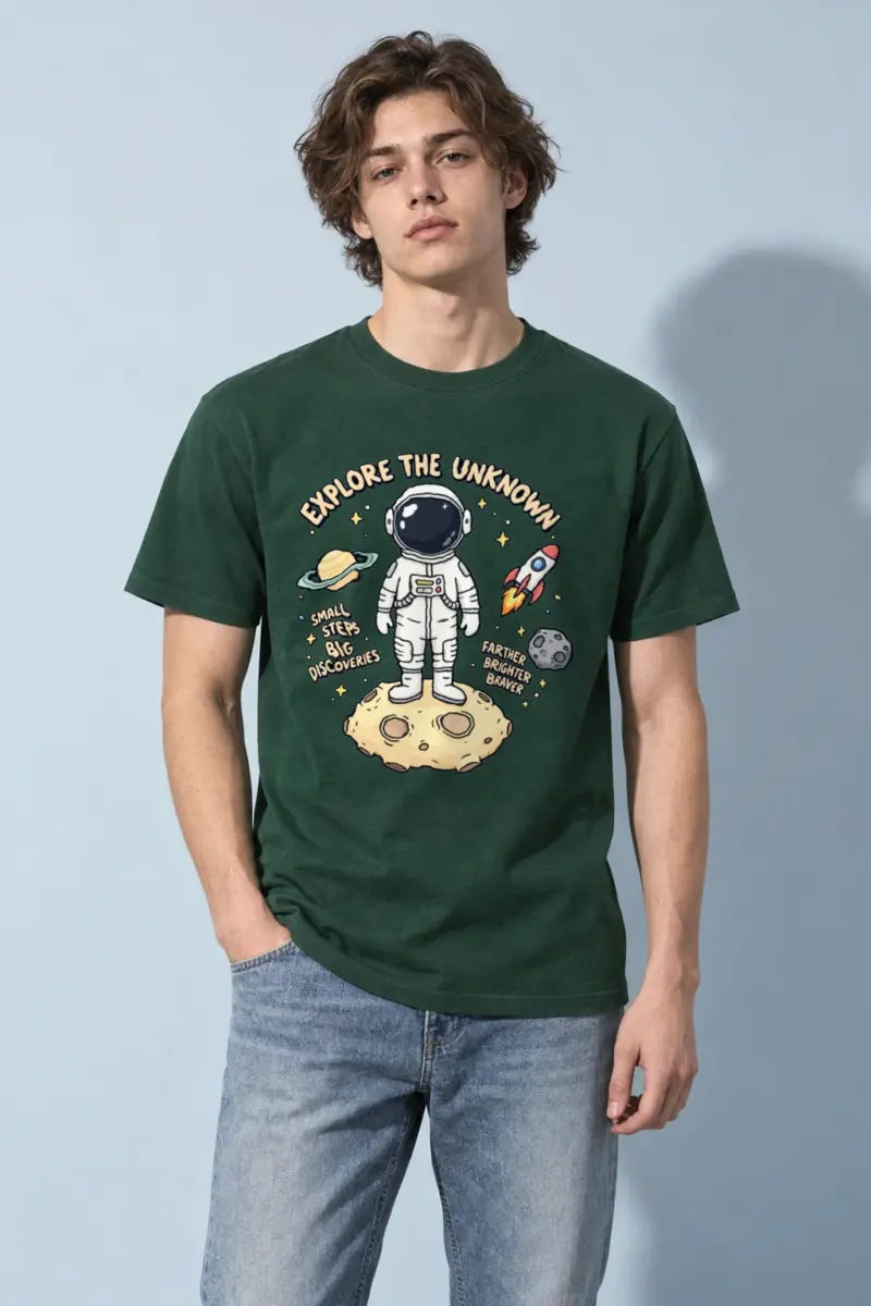 "Explore The Unknown" Heavyweight Unisex Crewneck T-shirt