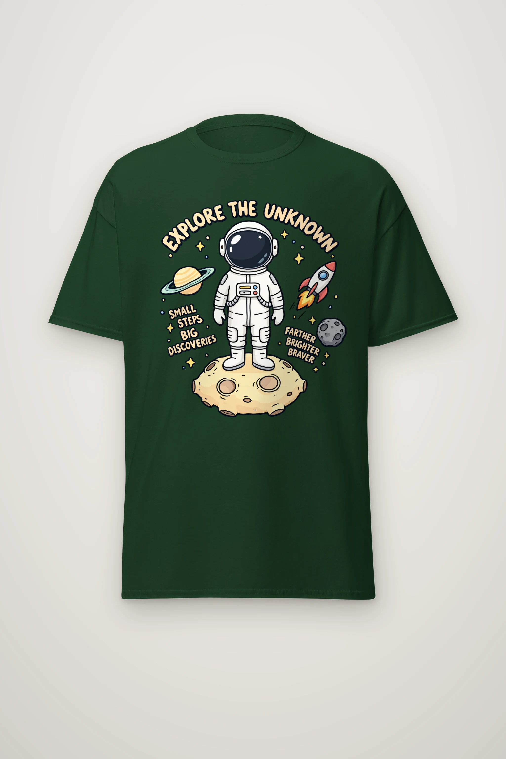 "Explore The Unknown" Heavyweight Unisex Crewneck T-shirt