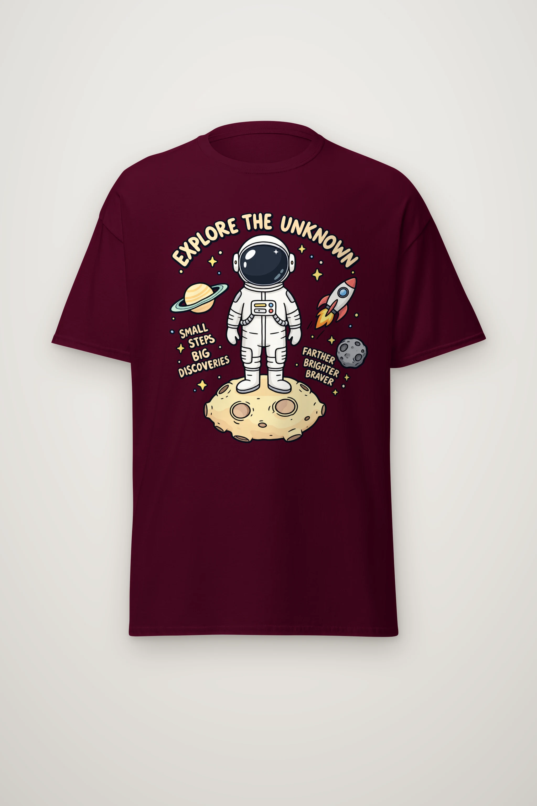 "Explore The Unknown" Heavyweight Unisex Crewneck T-shirt