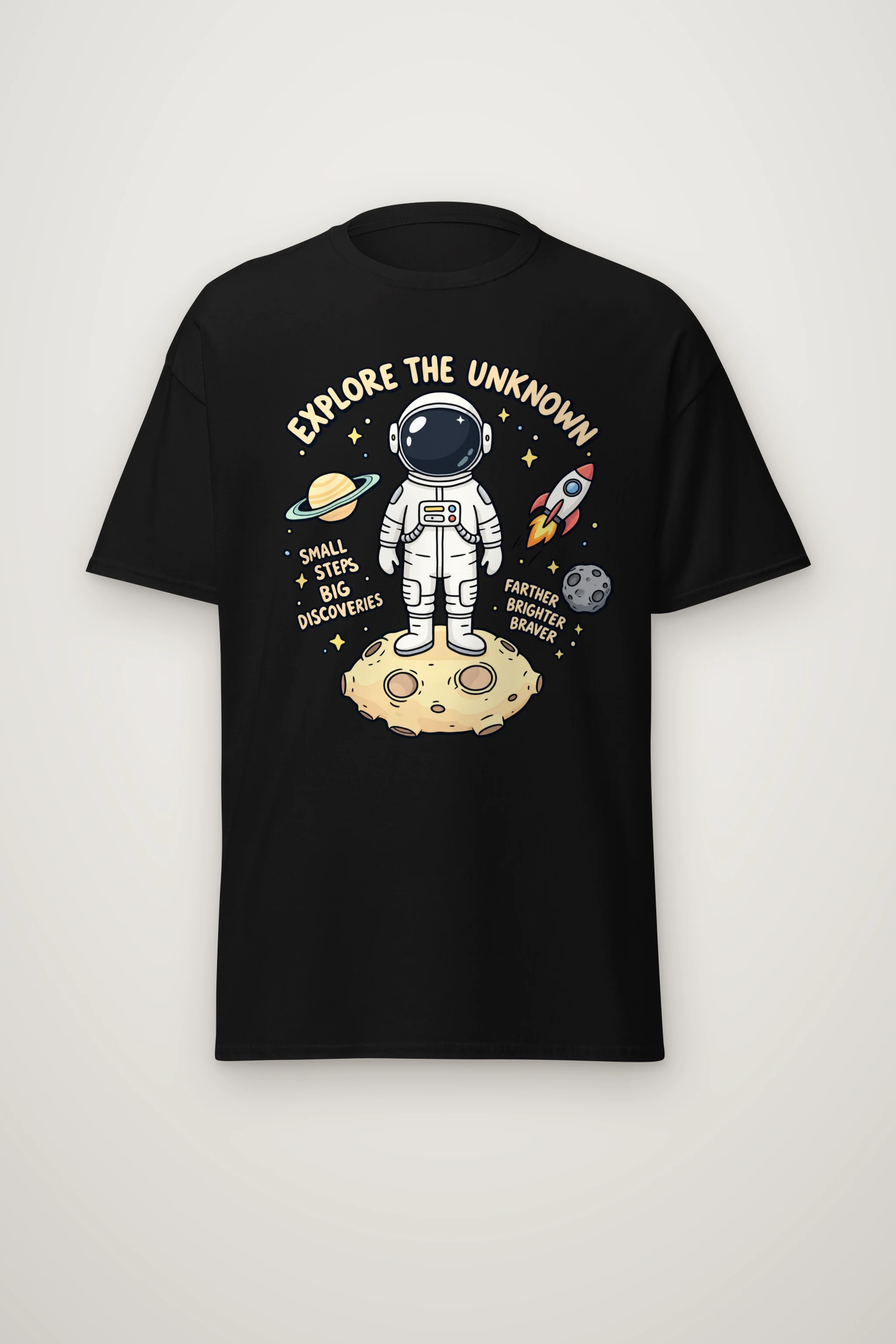 "Explore The Unknown" Heavyweight Unisex Crewneck T-shirt