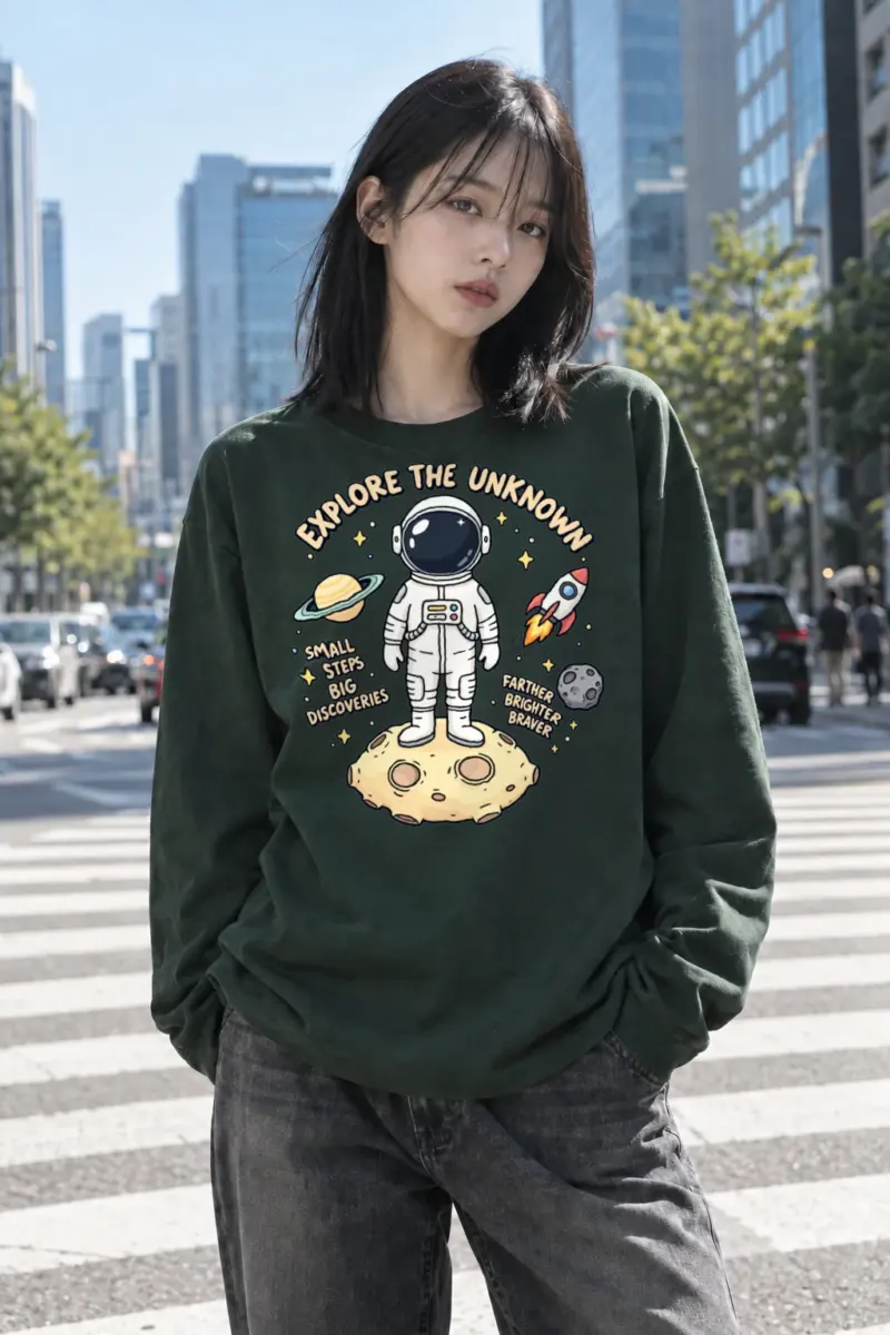 "Explore The Unknown" Unisex Longsleeve T-shirt | Gildan 2400