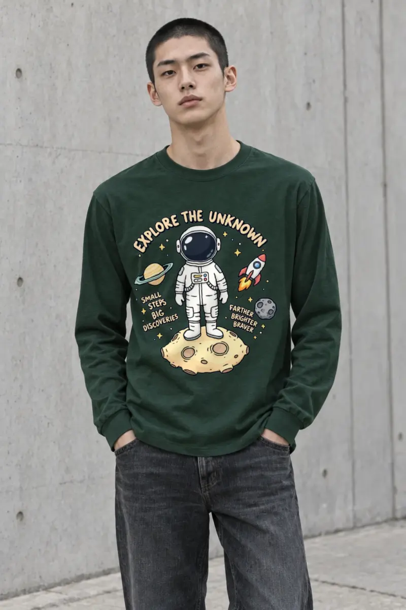 "Explore The Unknown" Unisex Longsleeve T-shirt | Gildan 2400