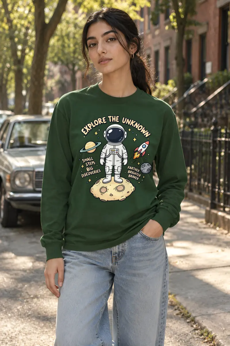 "Explore The Unknown" Unisex Longsleeve T-shirt
