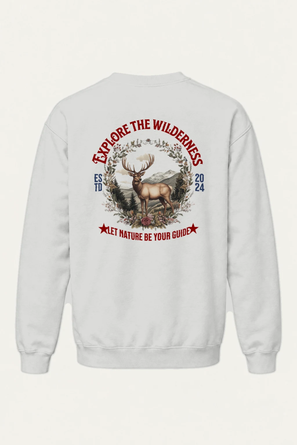 "Explore The Wilderness" Heavy Blend Unisex Crewneck Sweatshirt | Gildan 18000