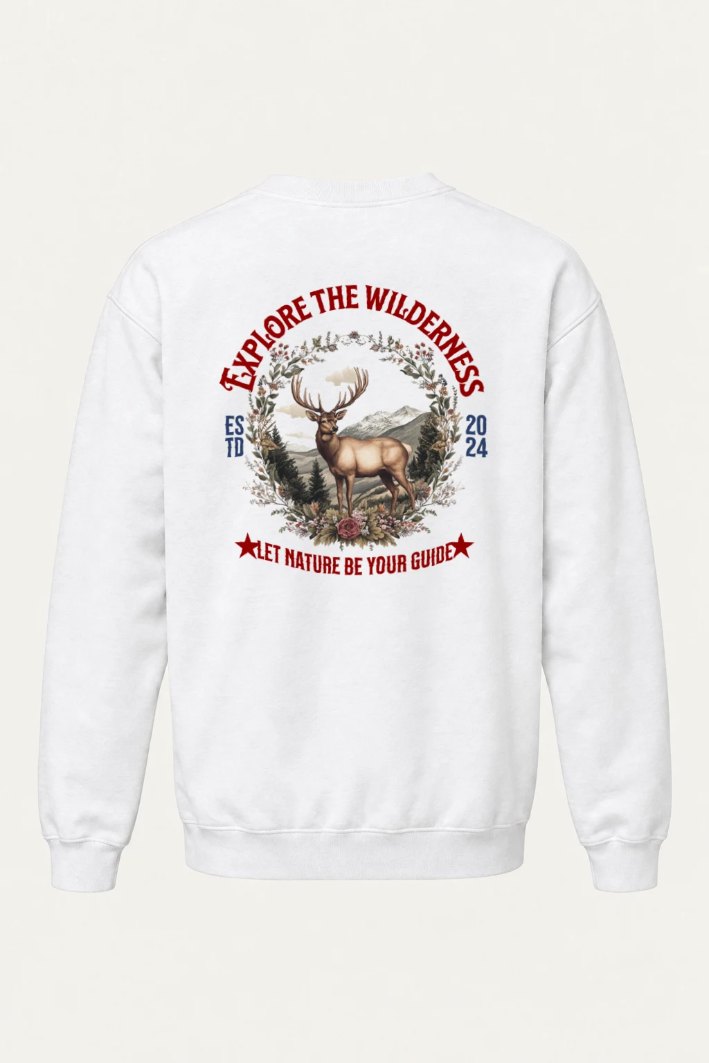 "Explore The Wilderness" Heavy Blend Unisex Crewneck Sweatshirt | Gildan 18000