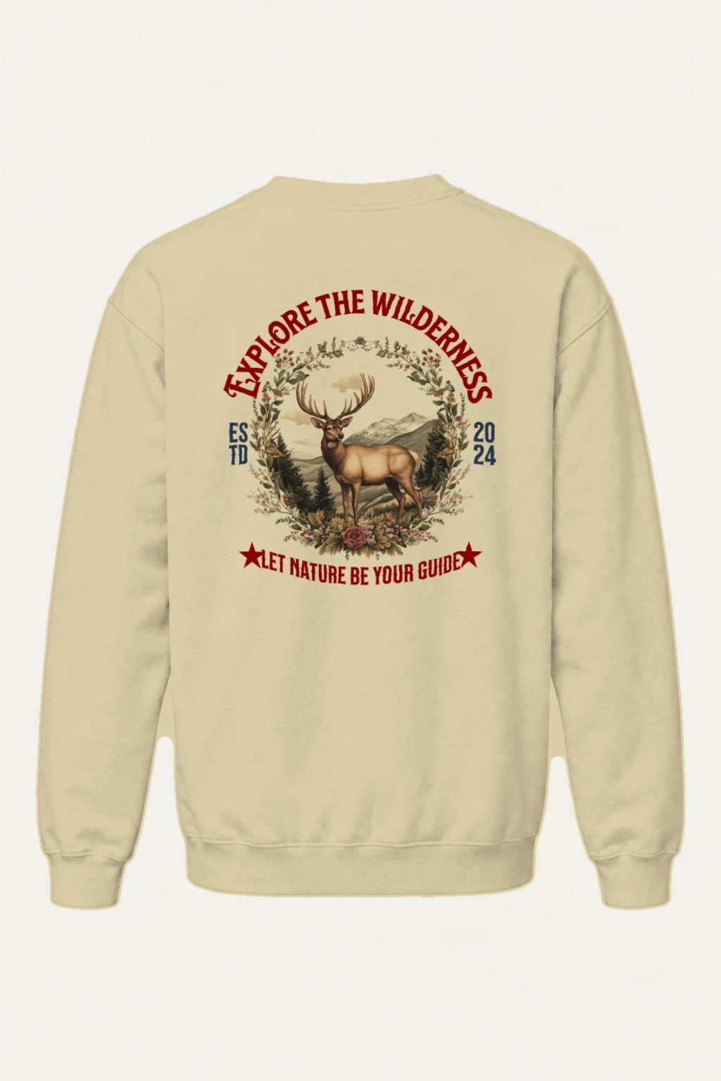 "Explore The Wilderness" Heavy Blend Unisex Crewneck Sweatshirt | Gildan 18000