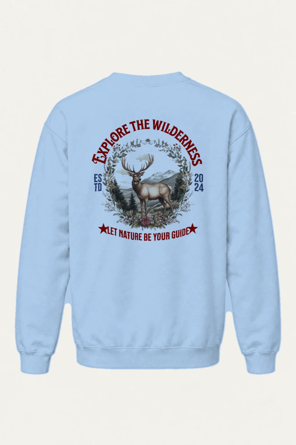 "Explore The Wilderness" Heavy Blend Unisex Crewneck Sweatshirt | Gildan 18000