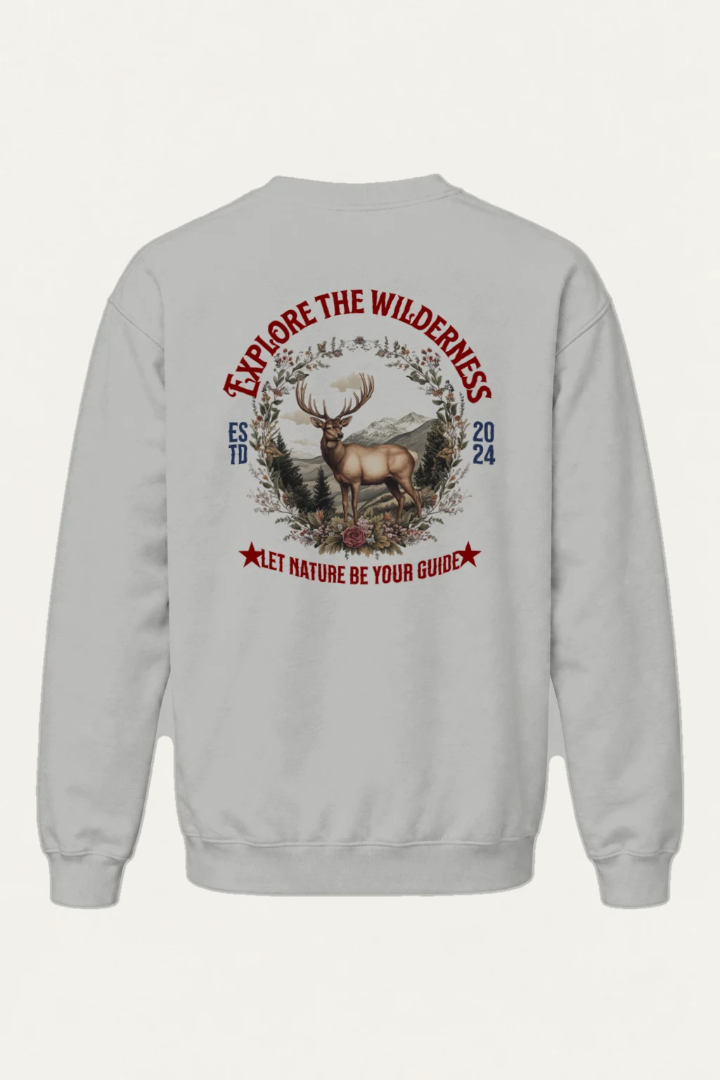 "Explore The Wilderness" Heavy Blend Unisex Crewneck Sweatshirt | Gildan 18000