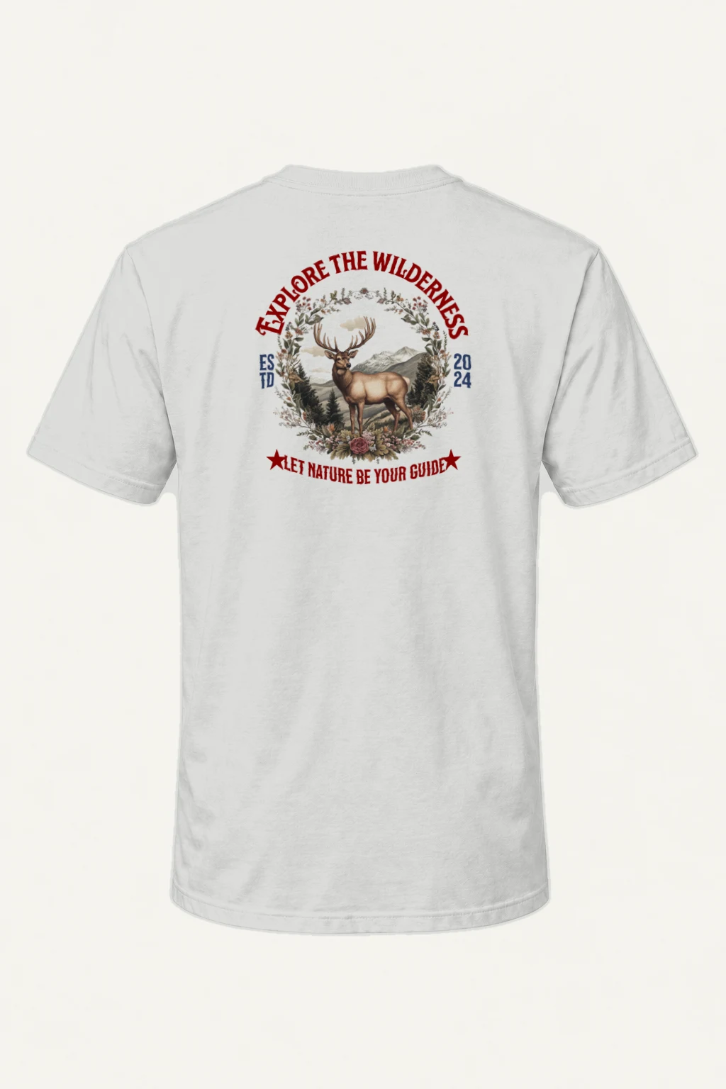 "Explore The Wilderness" Heavyweight Unisex Crewneck T-shirt | Gildan 5000