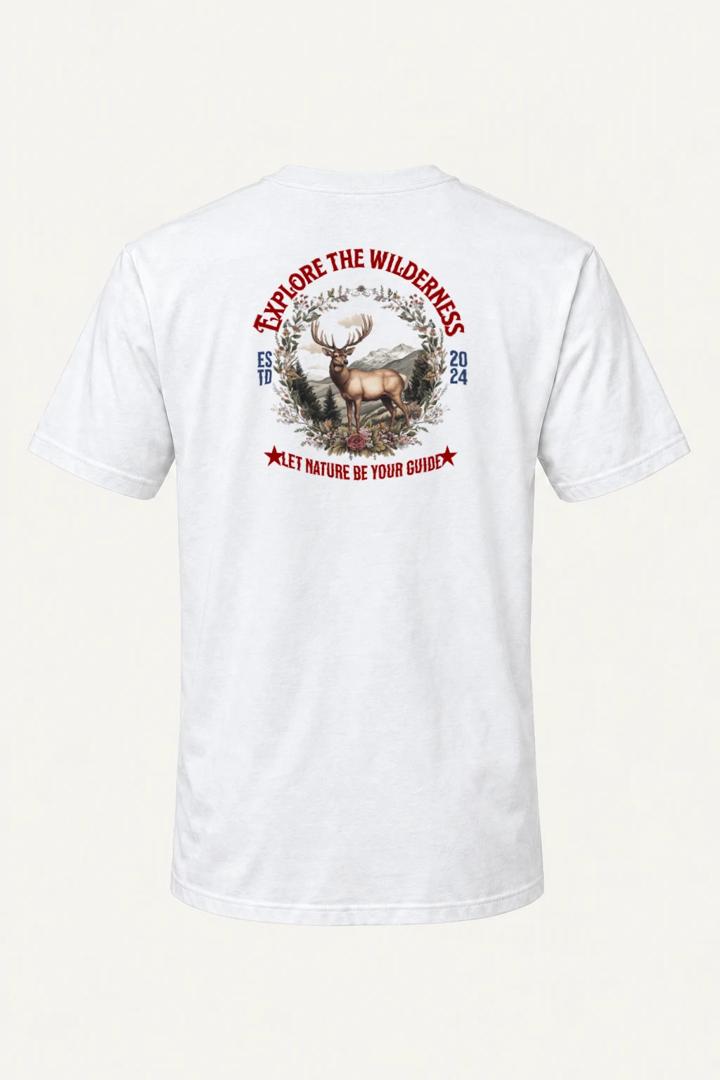 "Explore The Wilderness" Heavyweight Unisex Crewneck T-shirt | Gildan 5000